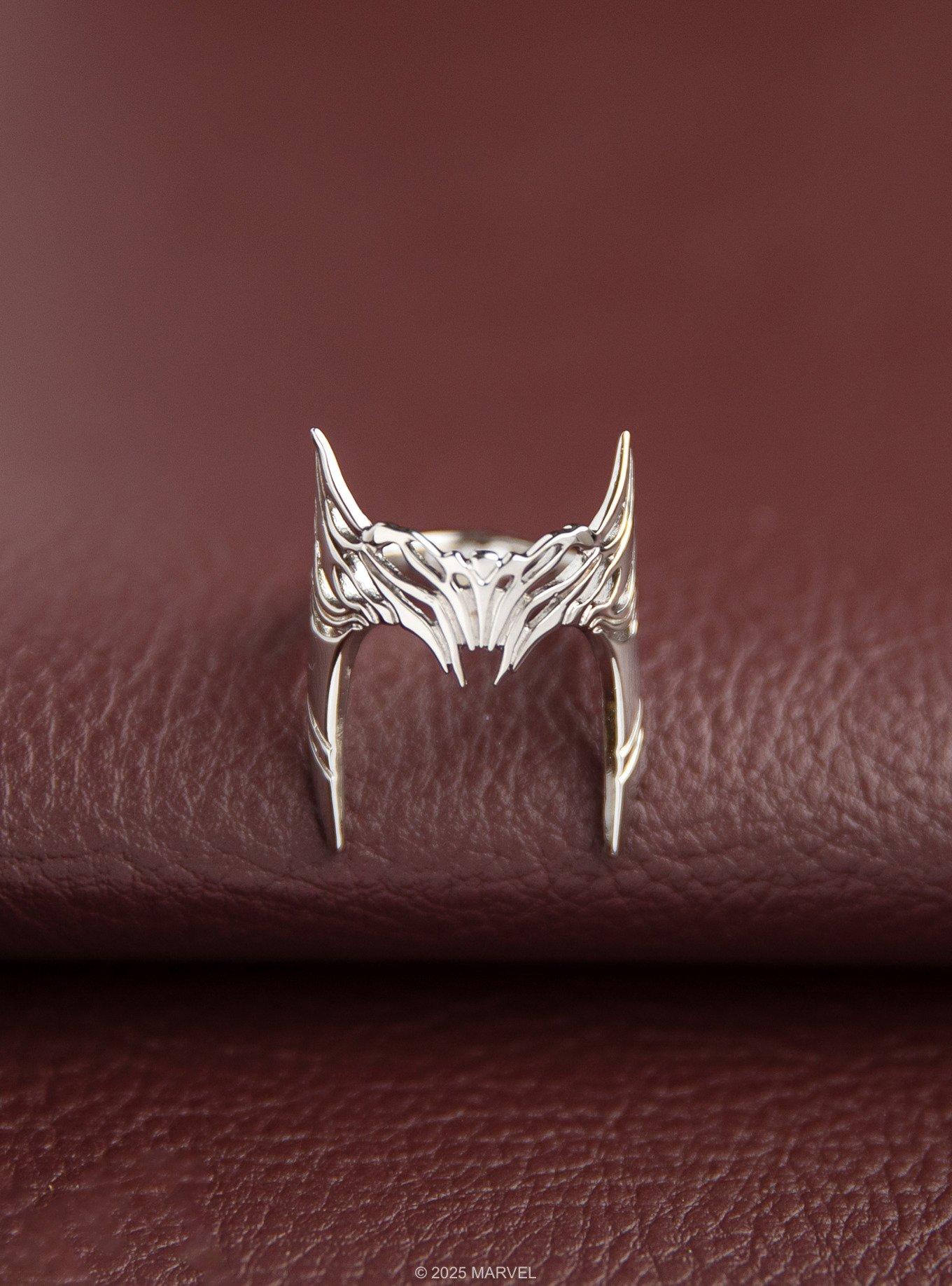 Marvel X Rocklove Wandavision Scarlet Witch Headdress Ring, SILVER, alternate