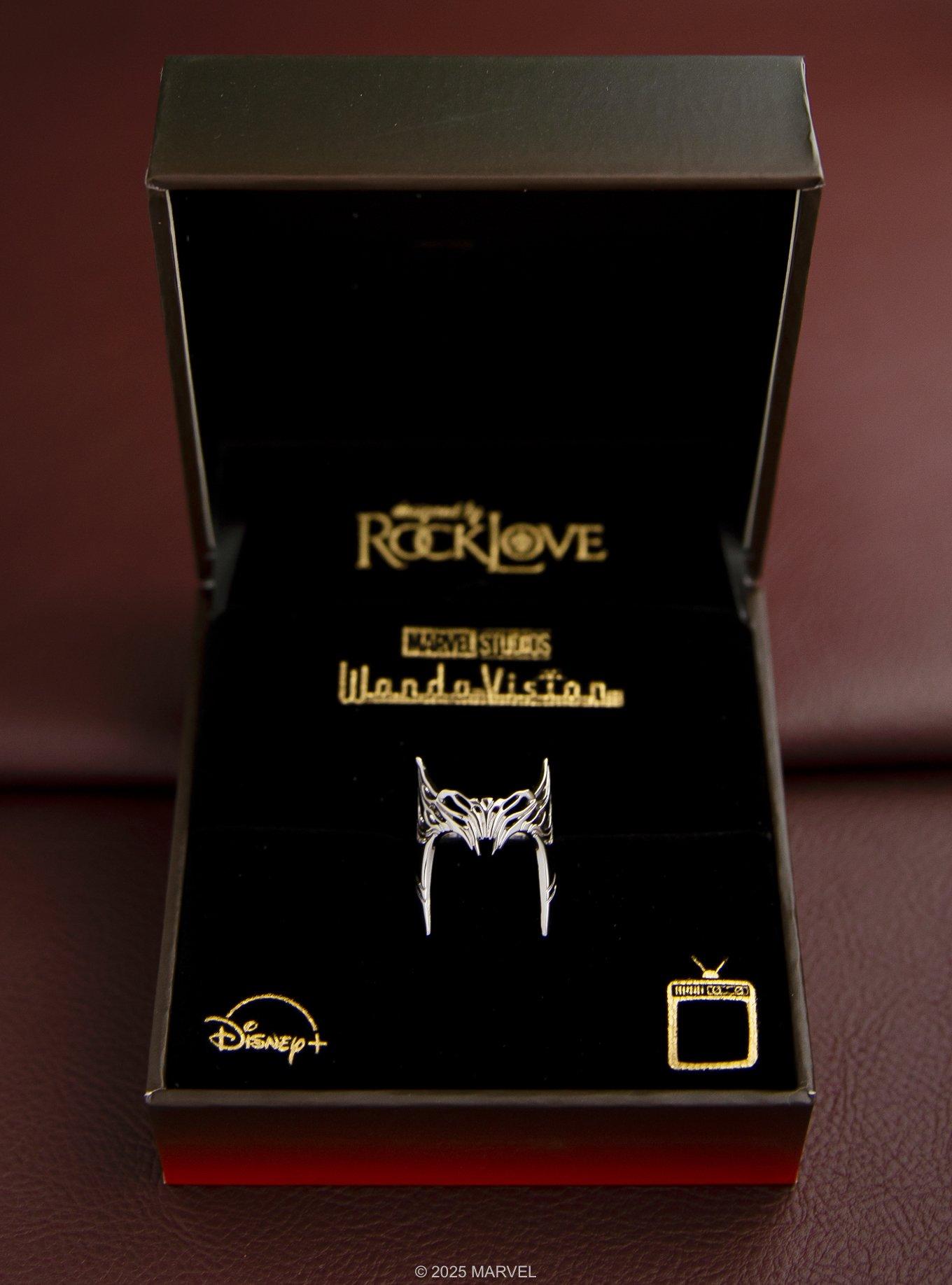 Marvel X Rocklove Wandavision Scarlet Witch Headdress Ring, SILVER, alternate
