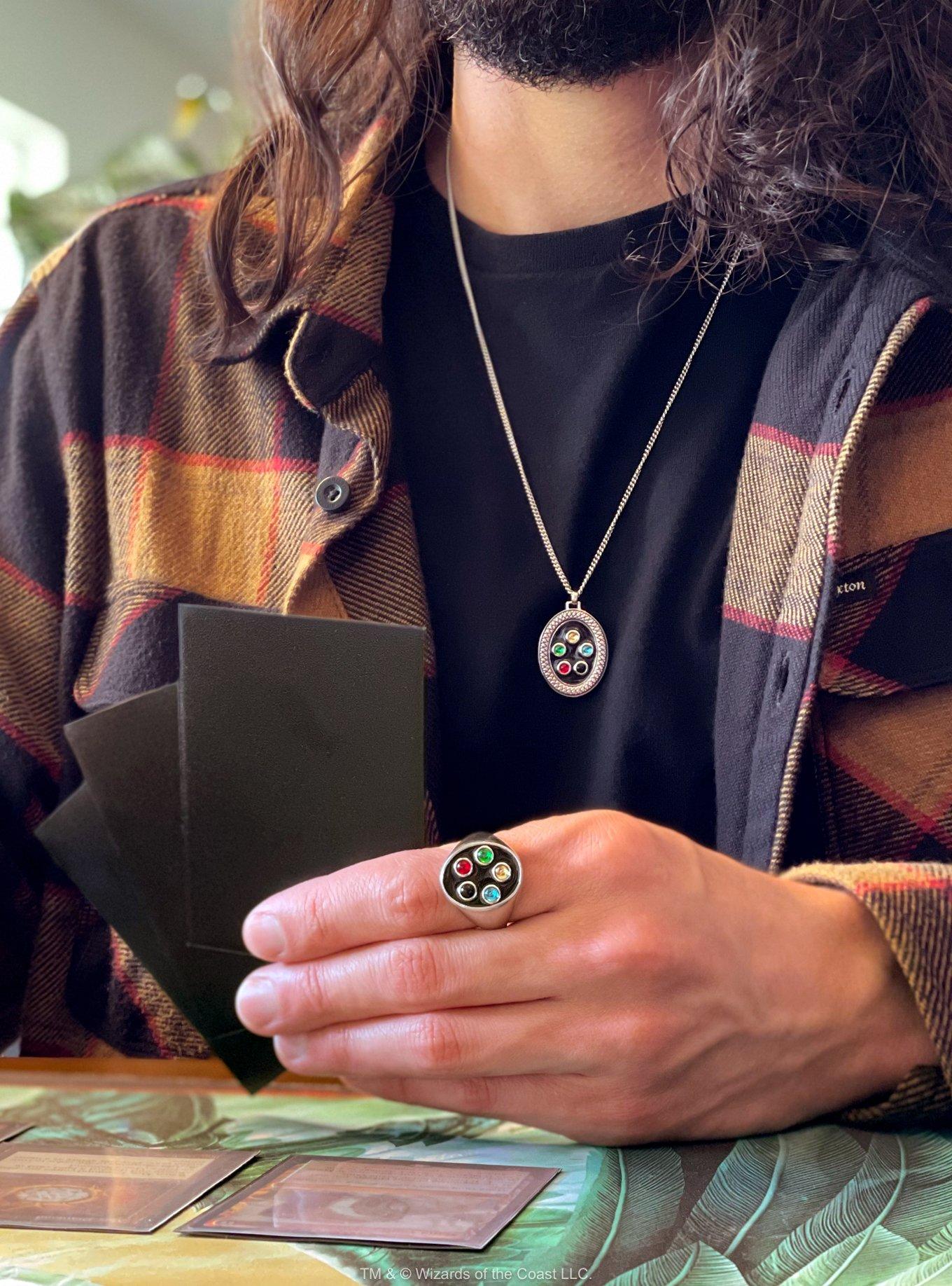 Magic The Gathering X Rocklove Pip Medallion Necklace, , alternate - view 3