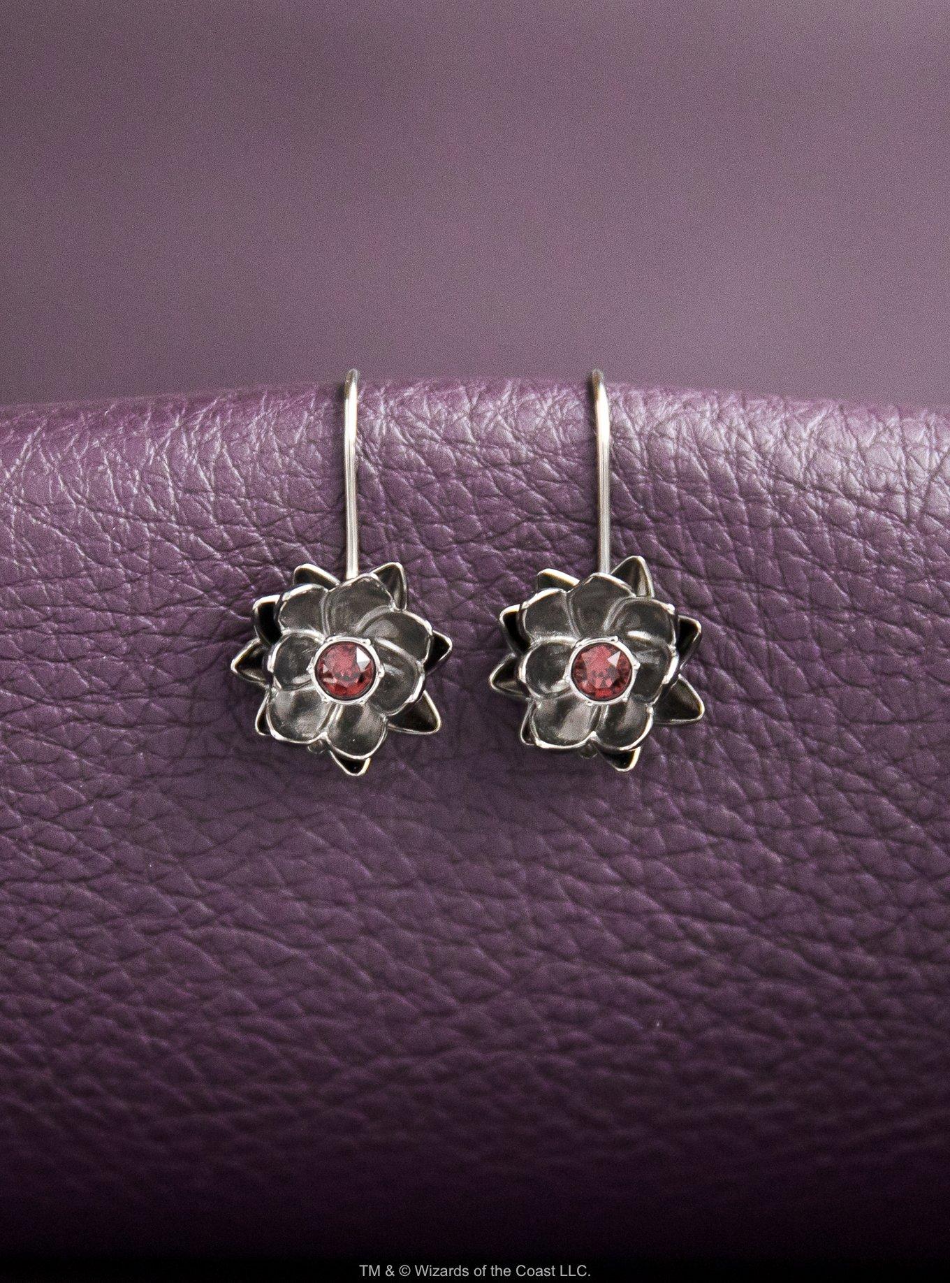 Magic The Gathering X Rocklove Black Lotus Crystal Earrings, , alternate - view 5