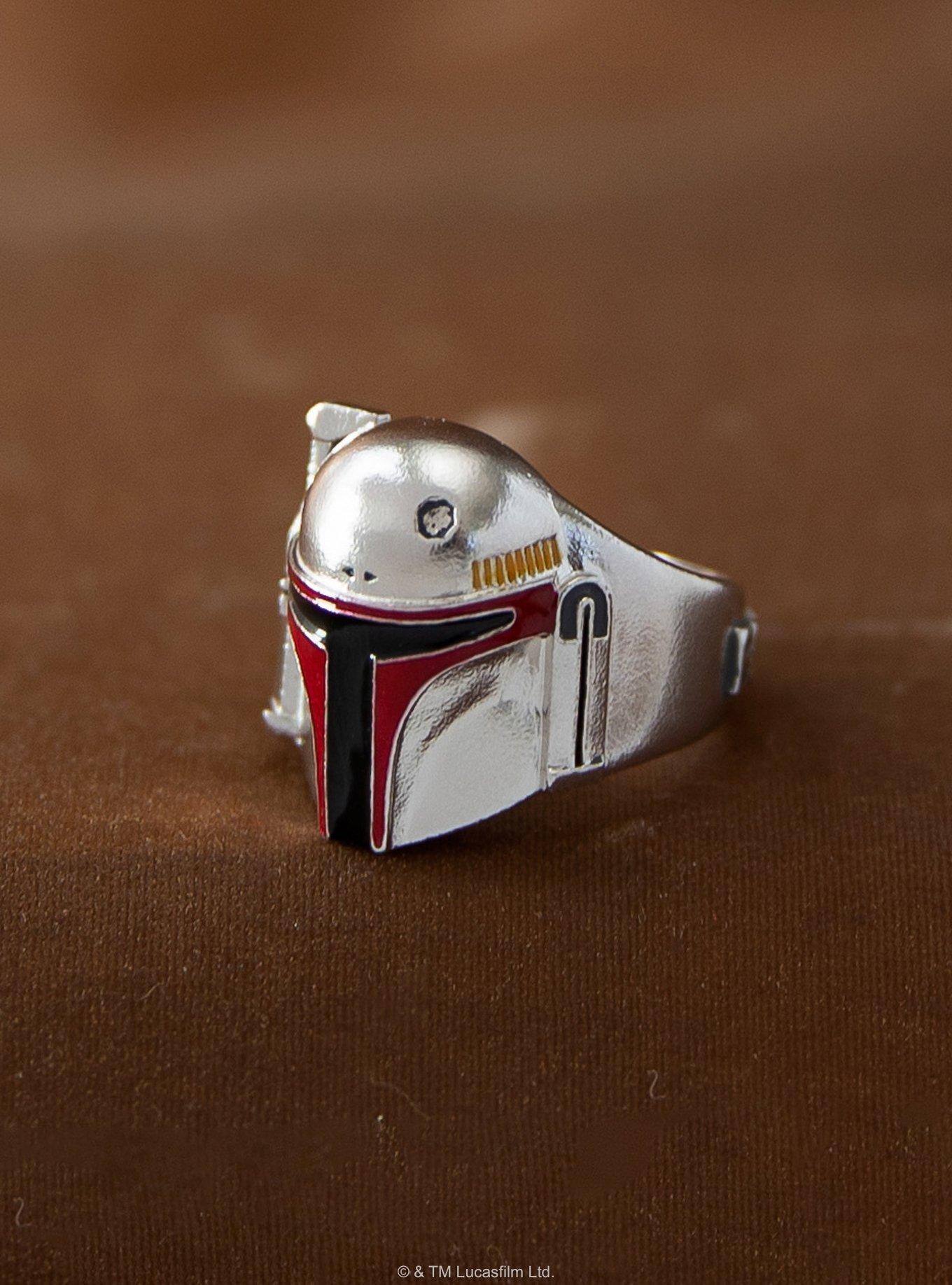 Star Wars X Rocklove Boba Fett Helmet Ring, SILVER, alternate - view 4
