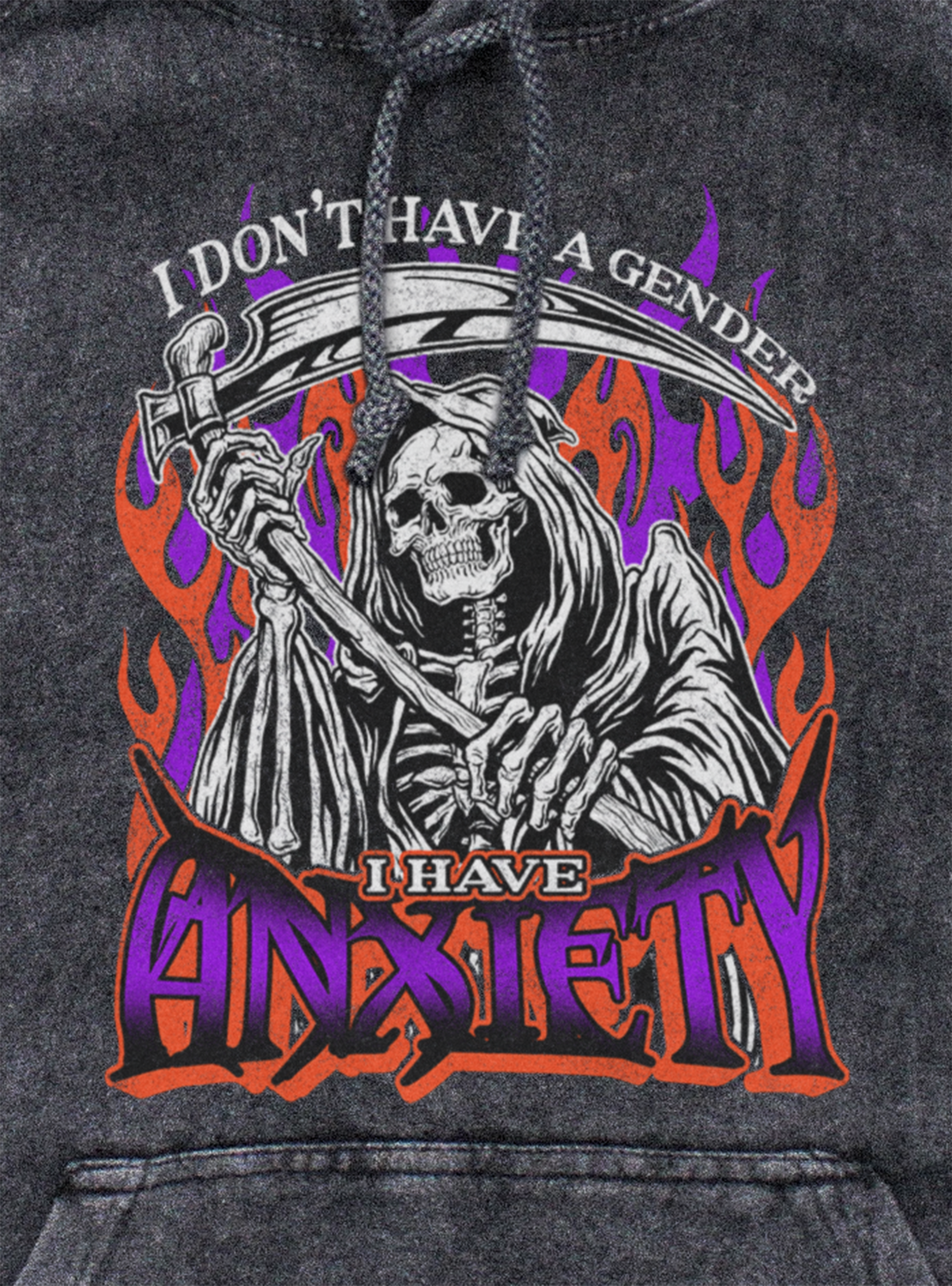 I Don't Have A Gender I Have Anxiety Mineral Wash T-Shirt Hot Topic Exclusive, , hi-res