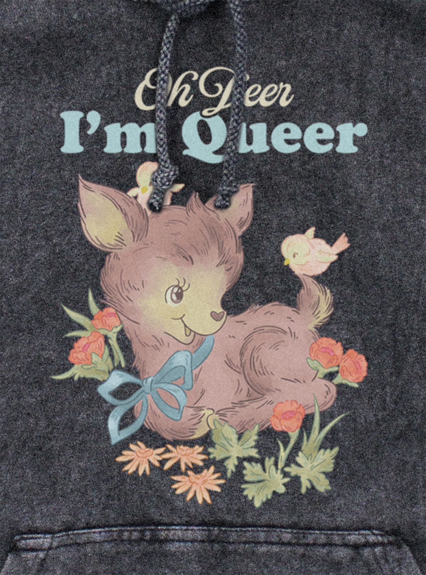 Queer Deer Pride Mineral Wash T-Shirt Hot Topic Exclusive, , hi-res