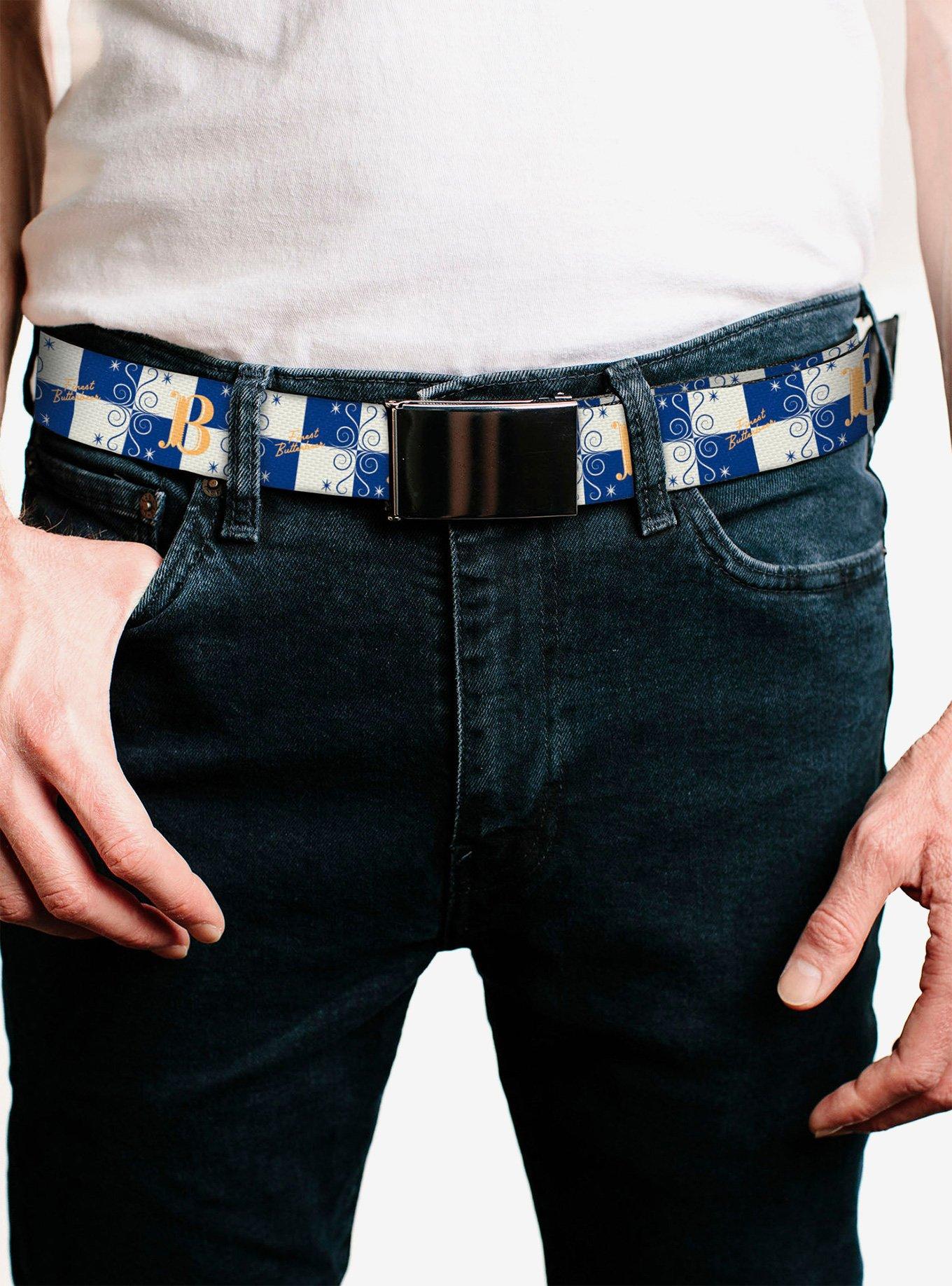 Harry Potter Butterbeer Logo Checker Clamp Buckle Belt, , hi-res