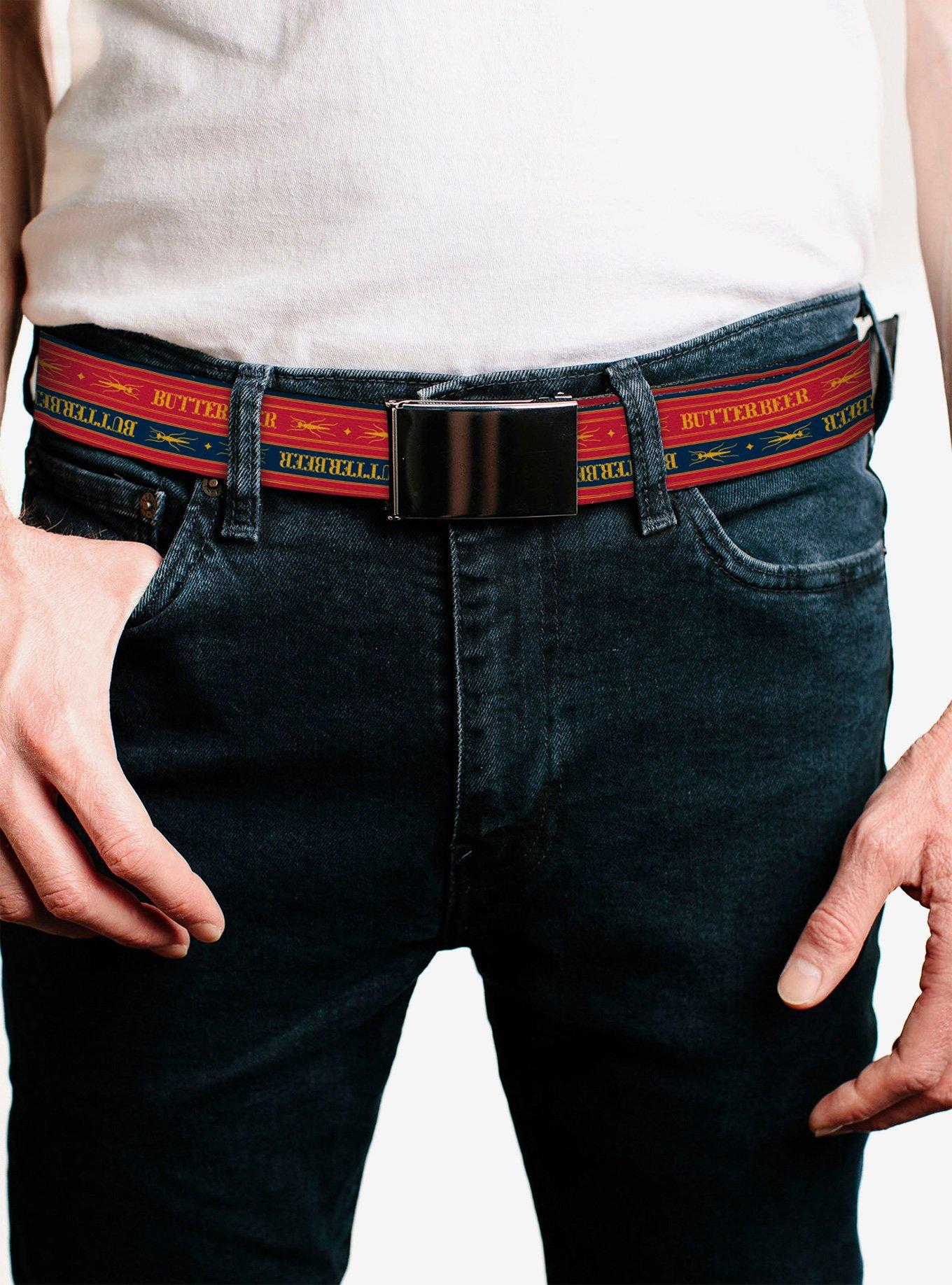Harry Potter Butterbeer Stripe Clamp Buckle Belt, , hi-res
