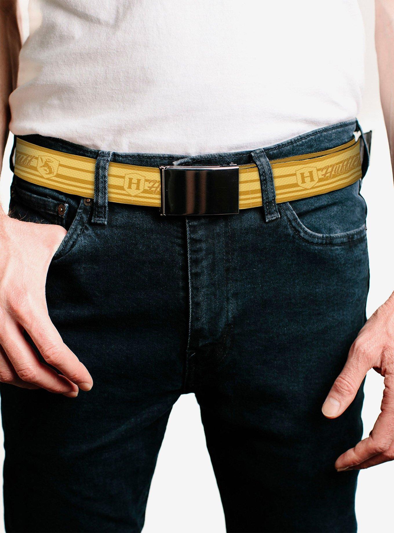 Harry Potter Hufflepuff House Champion Icons Stripe Clamp Buckle Belt, , hi-res