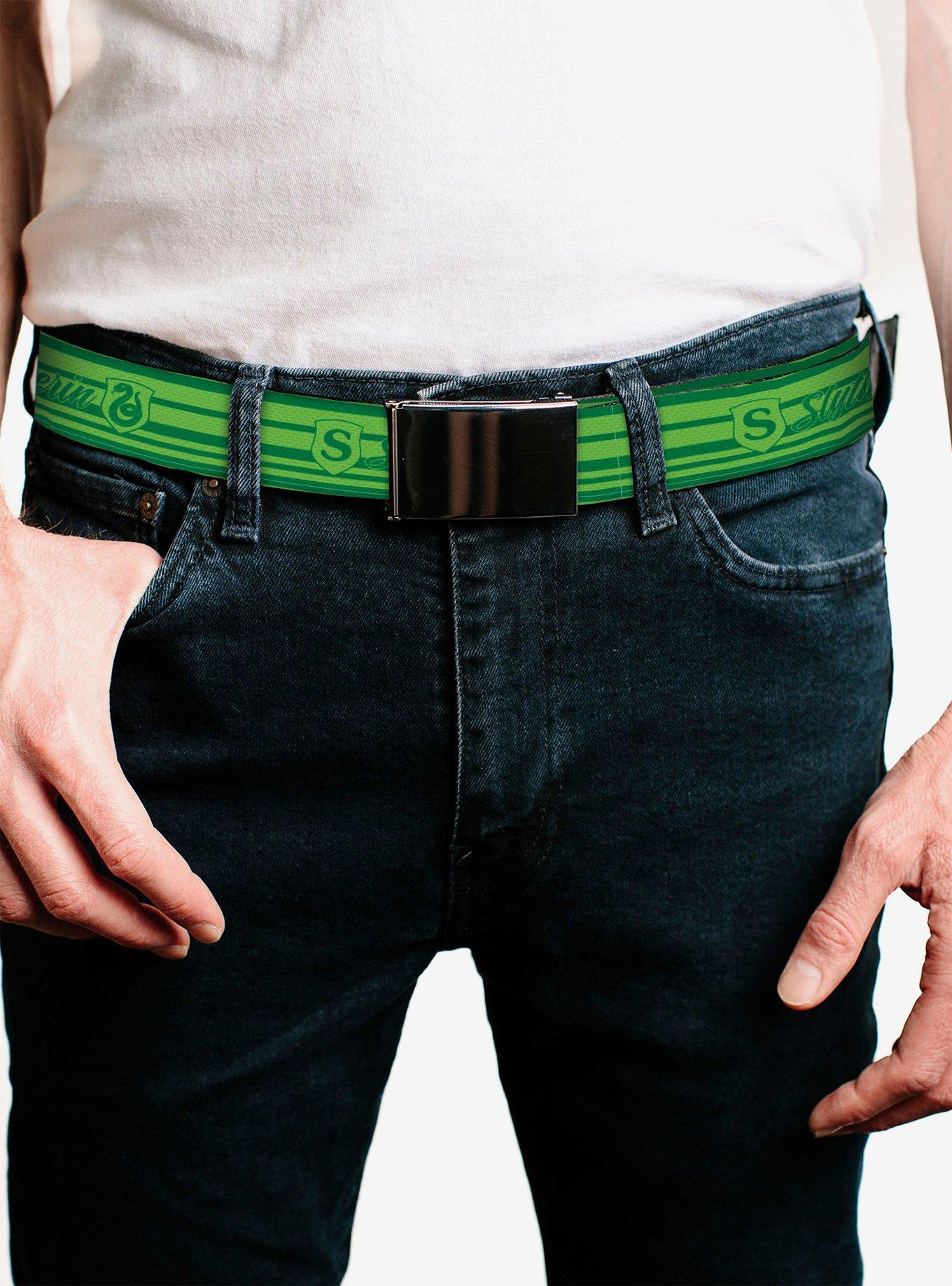 Harry Potter Slytherin House Champion Icons Stripe Clamp Buckle Belt, , hi-res