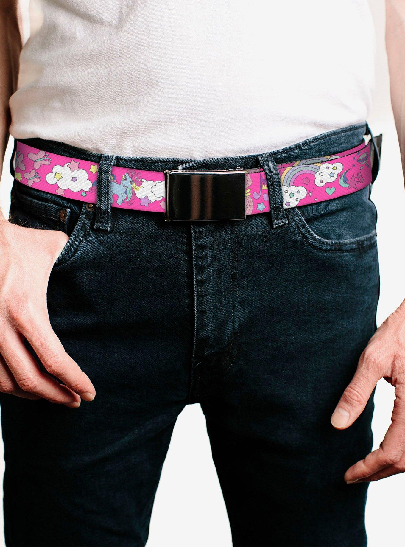 My Little Pony Ponies and Cutie Marks Collage Multi Clamp Buckle Belt