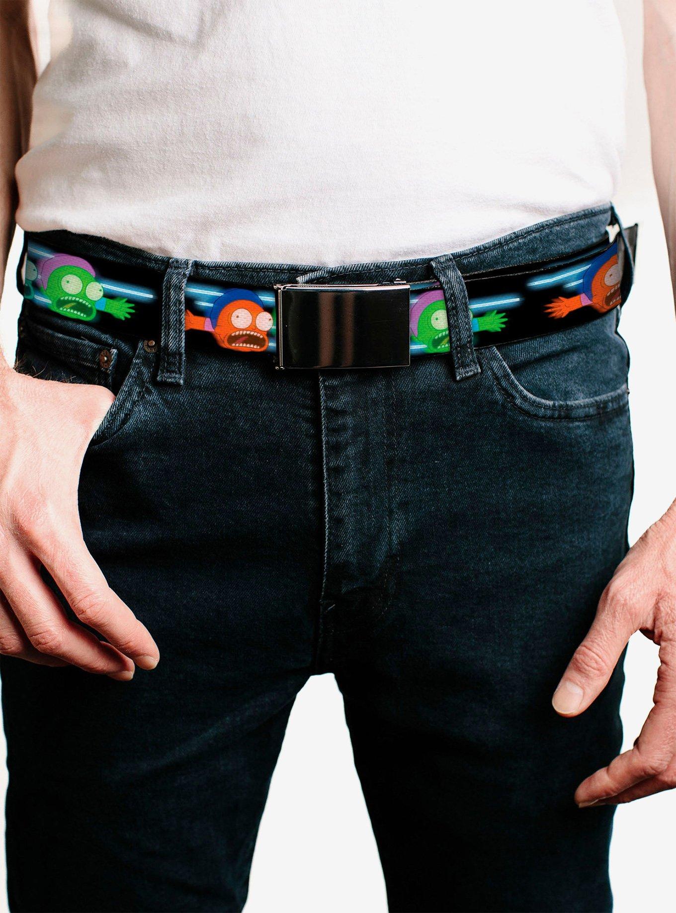 Rick and Morty Screaming Face Multi Clamp Buckle Belt, , hi-res