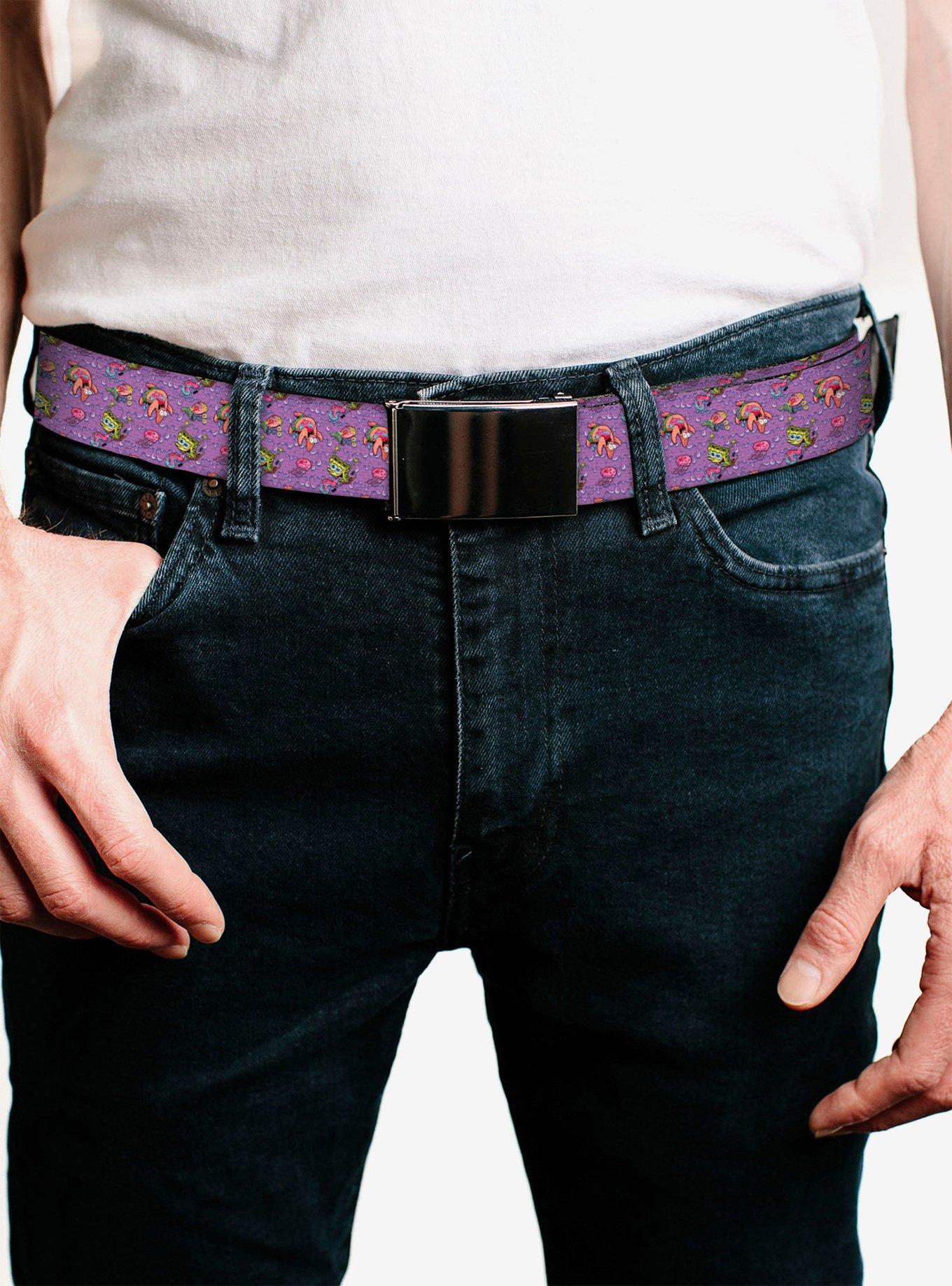 SpongeBob Funky Character Slime Collage Clamp Buckle Belt, , hi-res
