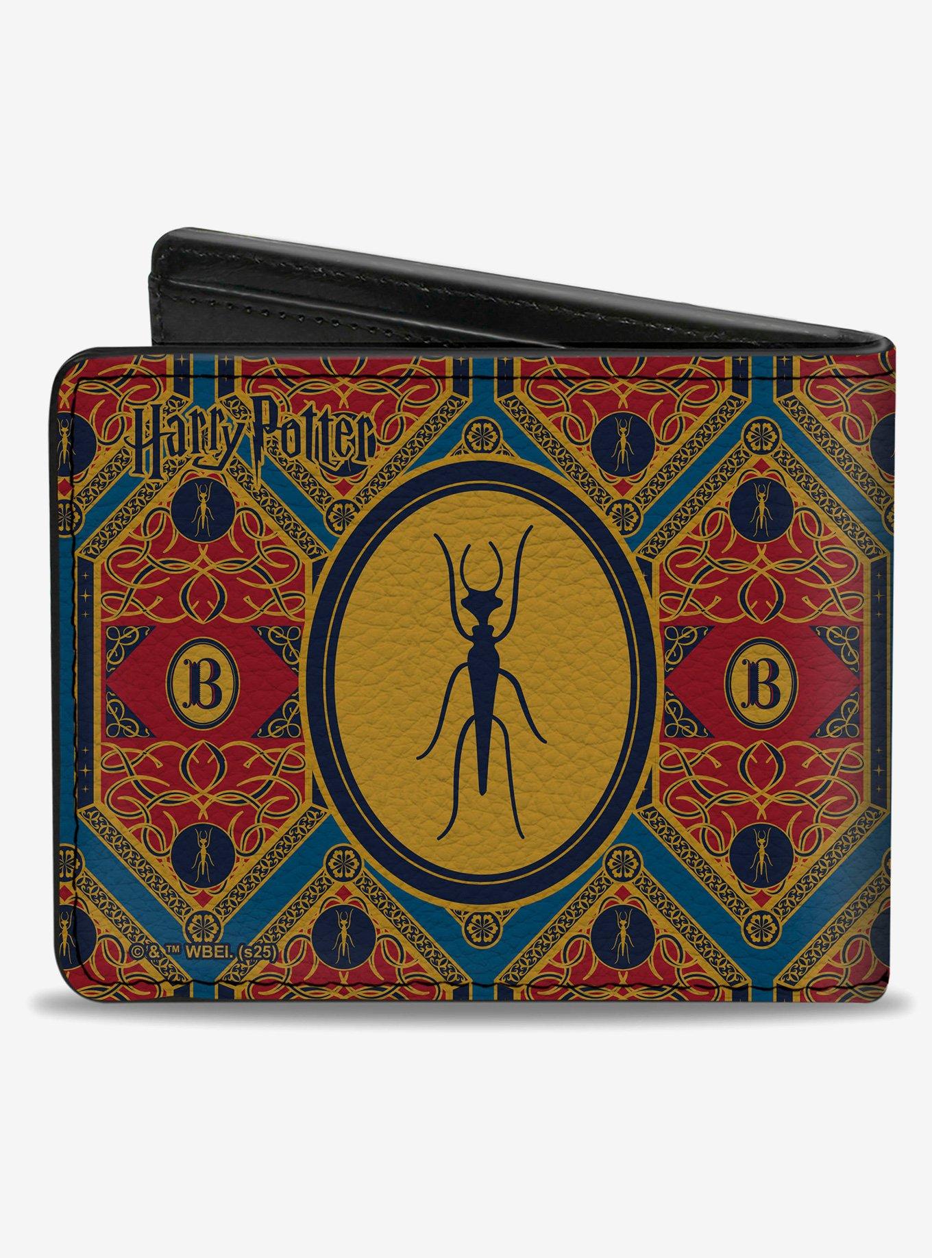 Harry Potter Butterbeer Logo and Pattern Blue Bifold Wallet