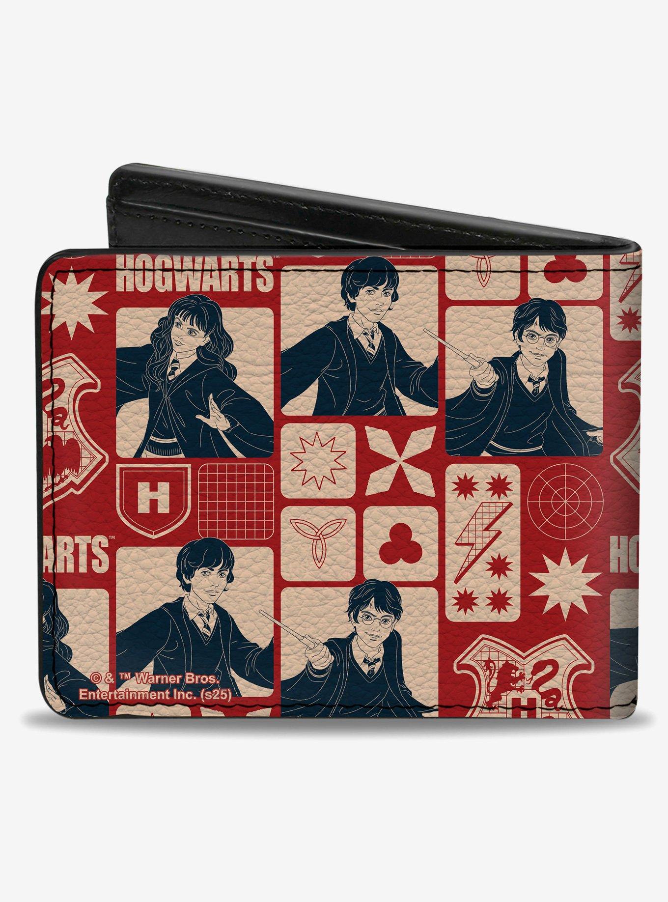 Harry Potter Hogwarts the Golden Trio Magic Collage Bifold Wallet, , hi-res