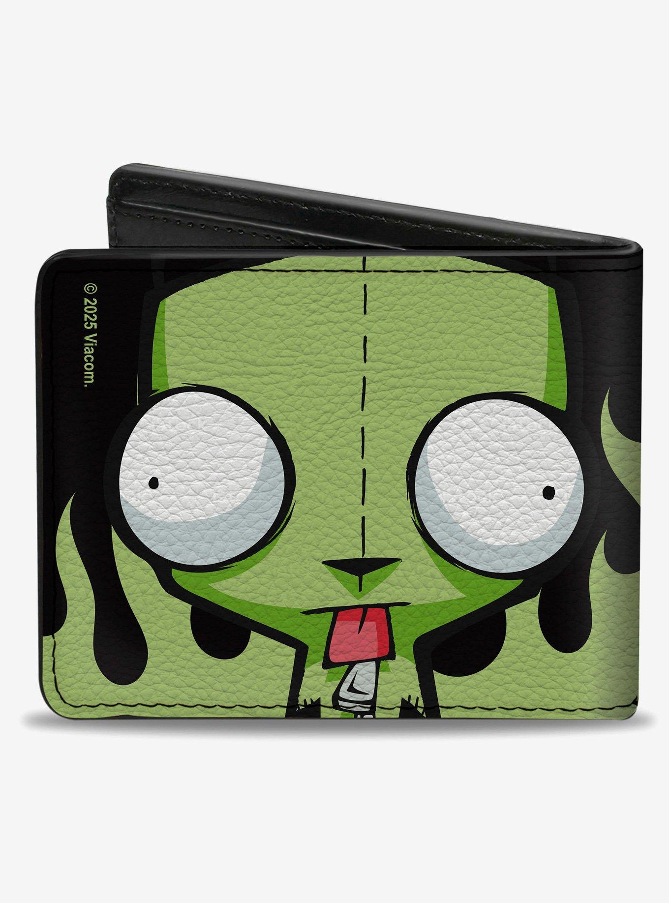 Invader Zim GIR Dog Tongue Out Pose Green Bifold Wallet, , hi-res