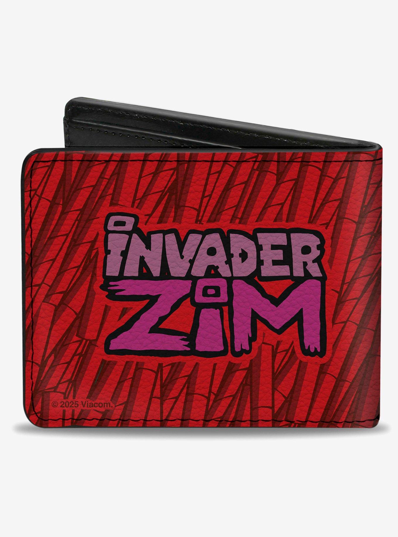 Invader Zim Holiday Santa GIR and Piggy Flying Red Green Bifold Wallet, , hi-res