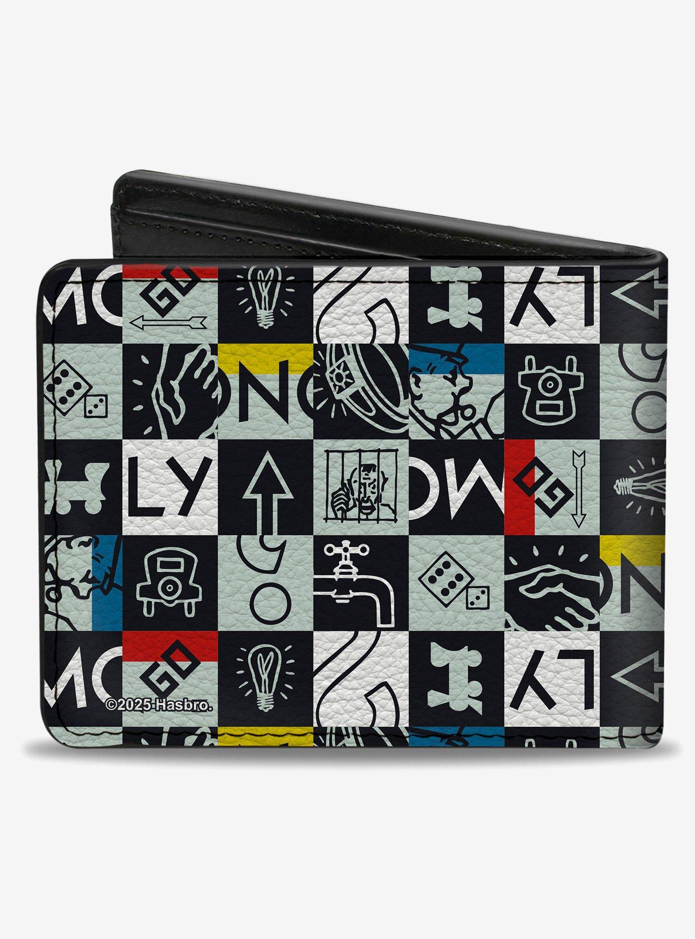Monopoly Icon Blocks Collage Multi Bifold Wallet