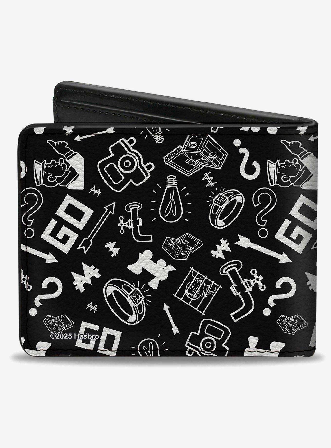Mr Monopoly Rich Uncle Pennybags Face Game Icons Bifold Wallet