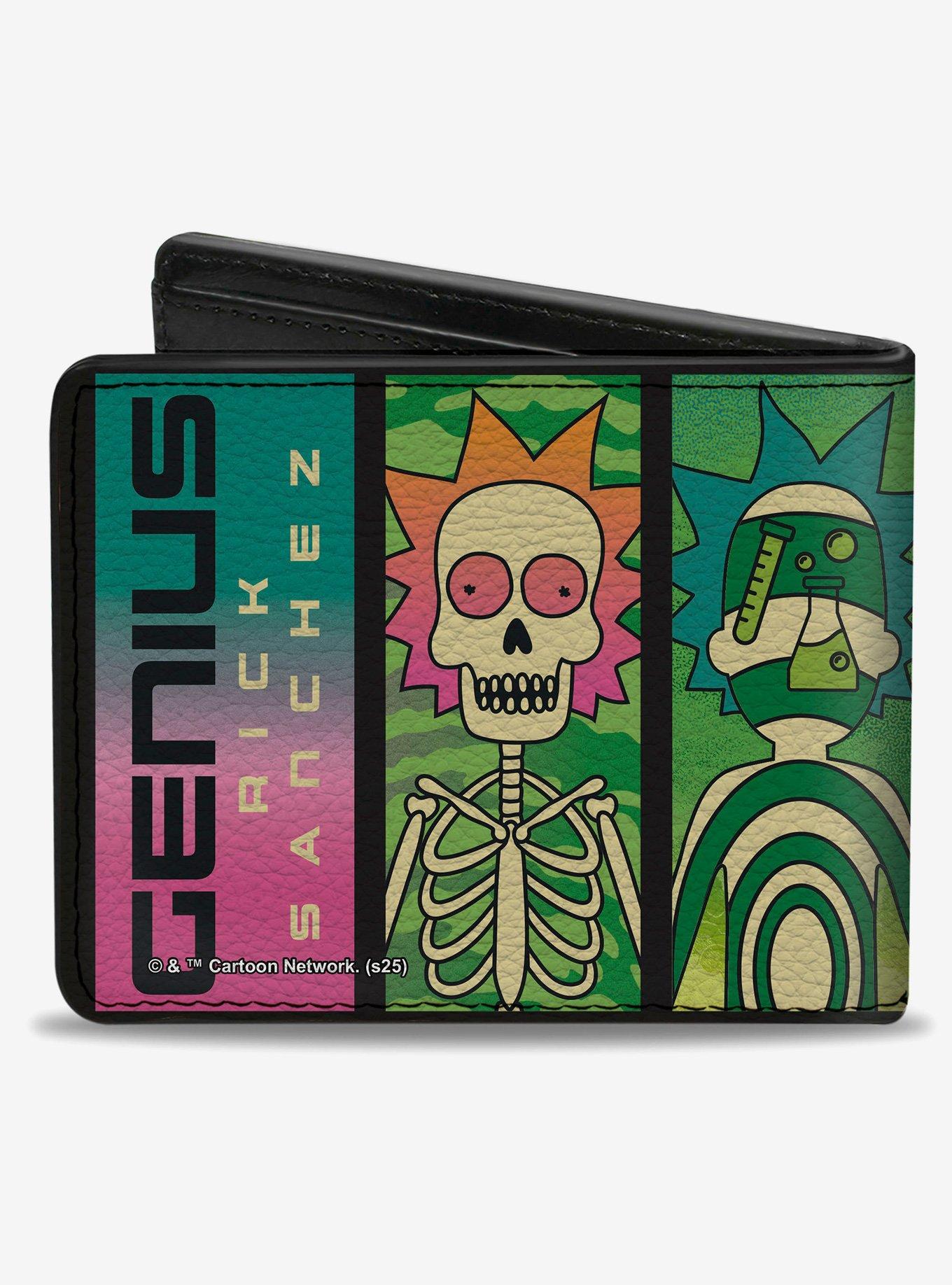 Rick and Morty Rick Genius Body Scan Blocks Multi Bifold Wallet, , hi-res