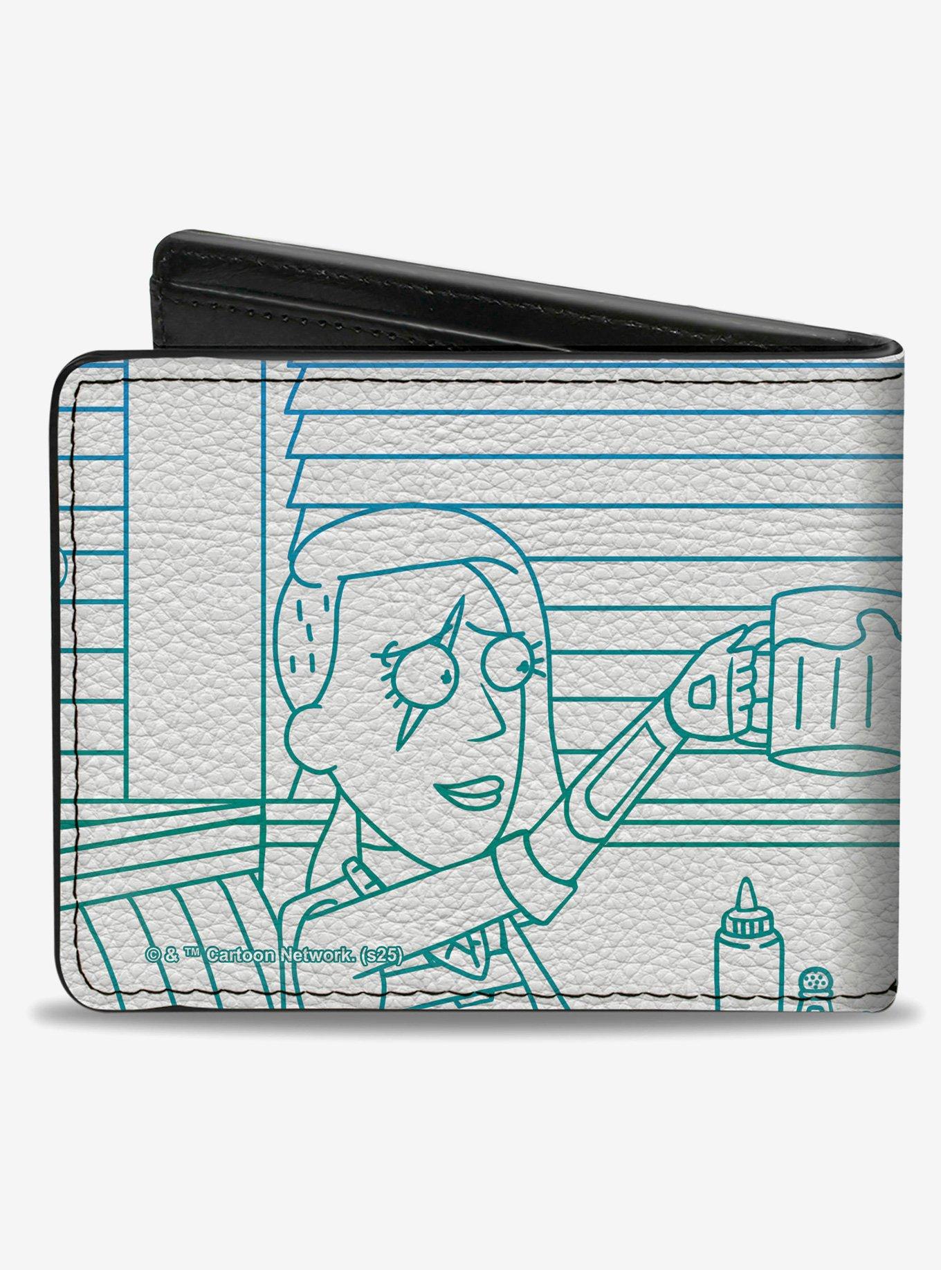 Rick and Morty Space Beth Mug Toast White Blue Bifold Wallet