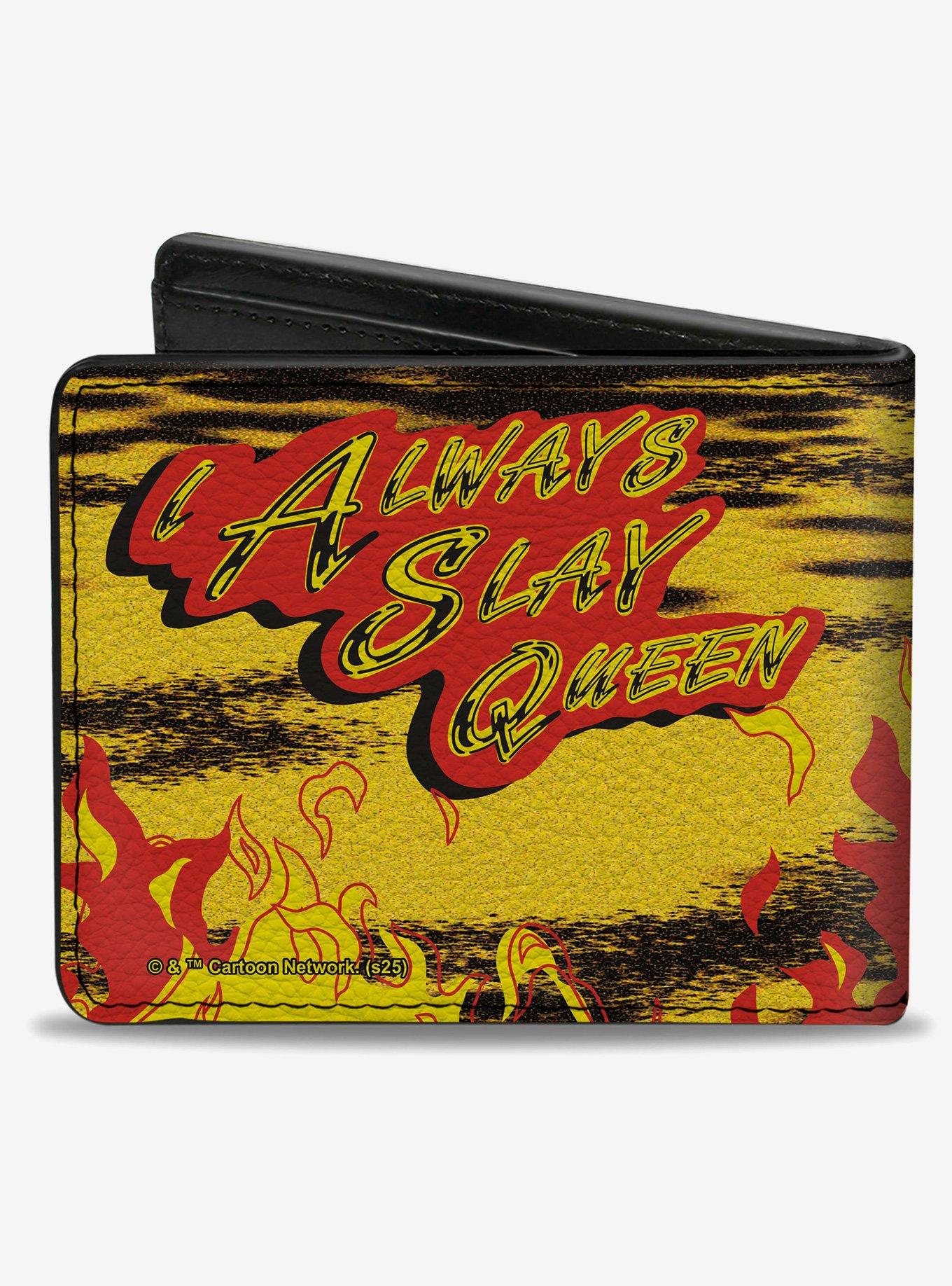 Rick and Morty I Always Slay Queen Flames Pose Red Bifold Wallet, , hi-res