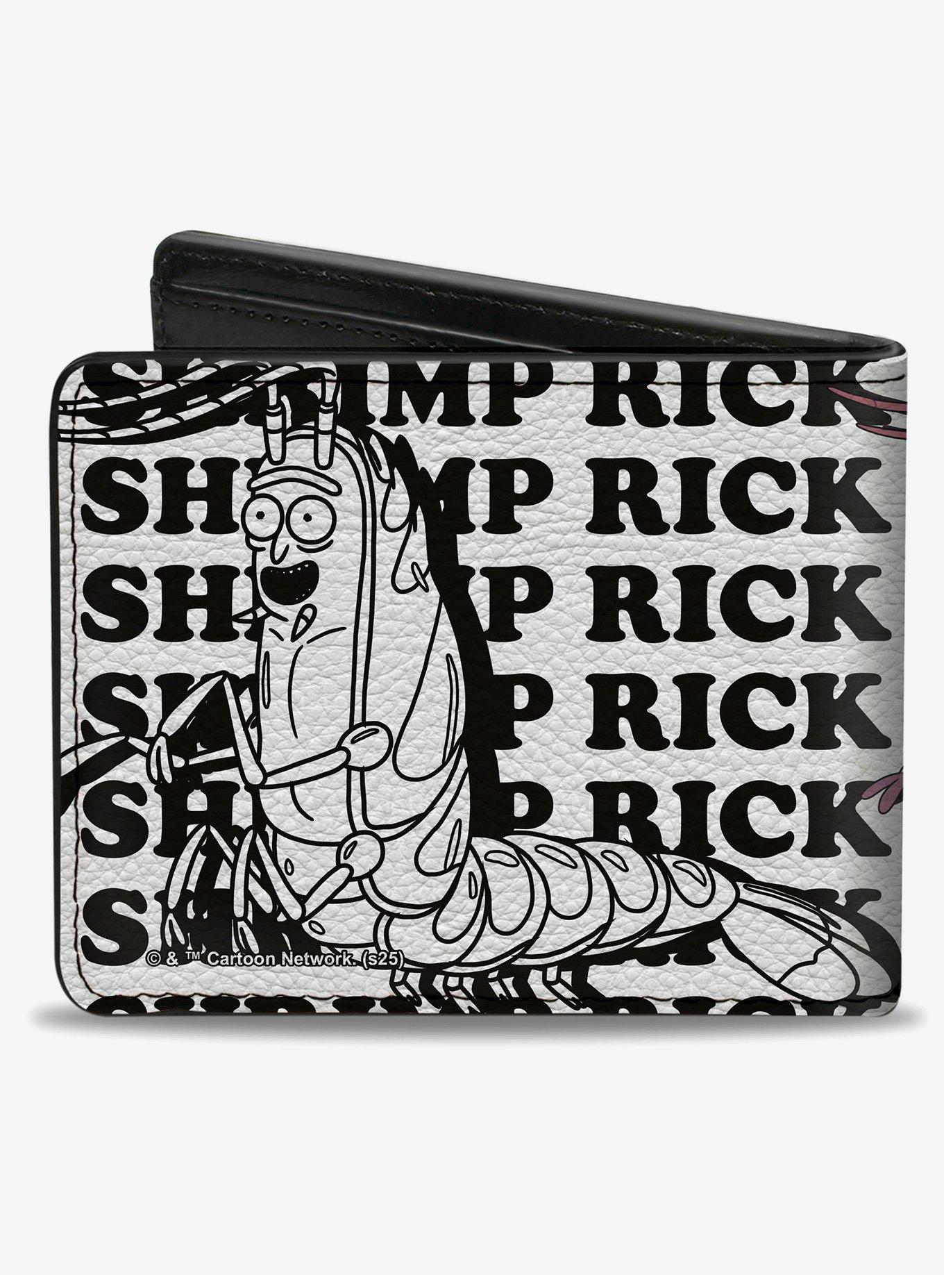 Rick and Morty Shrimp Rick Pose and Text Bifold Wallet