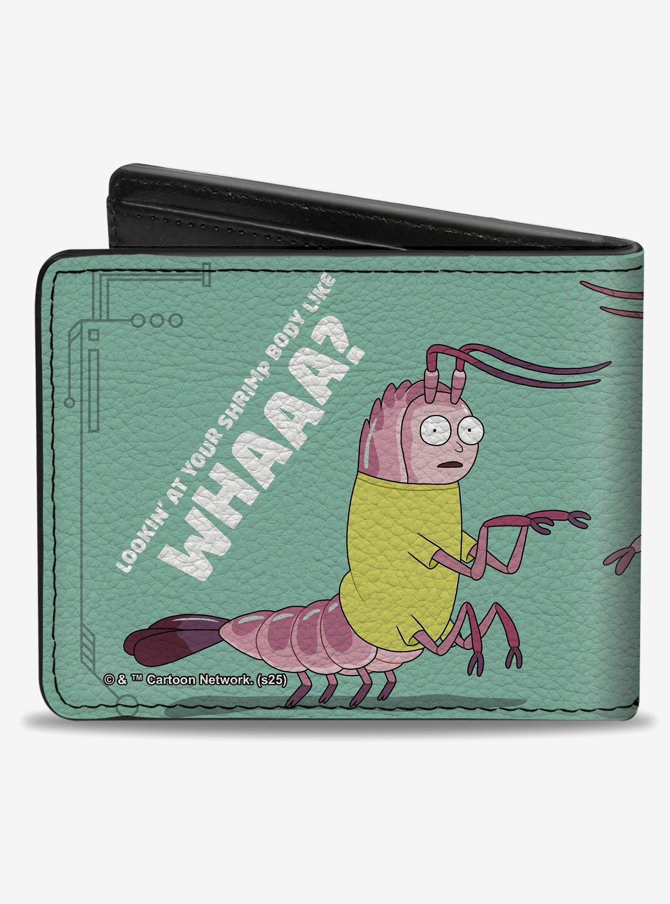 Rick and Morty Looking at Your Shrimp Body Pose Bifold Wallet, , hi-res