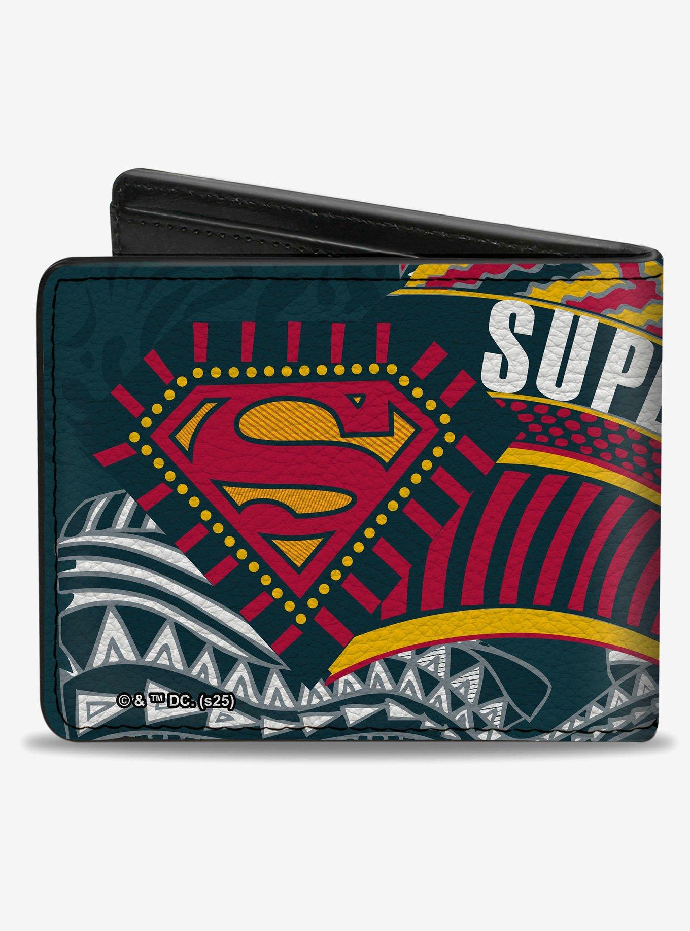 DC Comics Supergirl Pose and Super Shield Navy Bifold Wallet, , hi-res