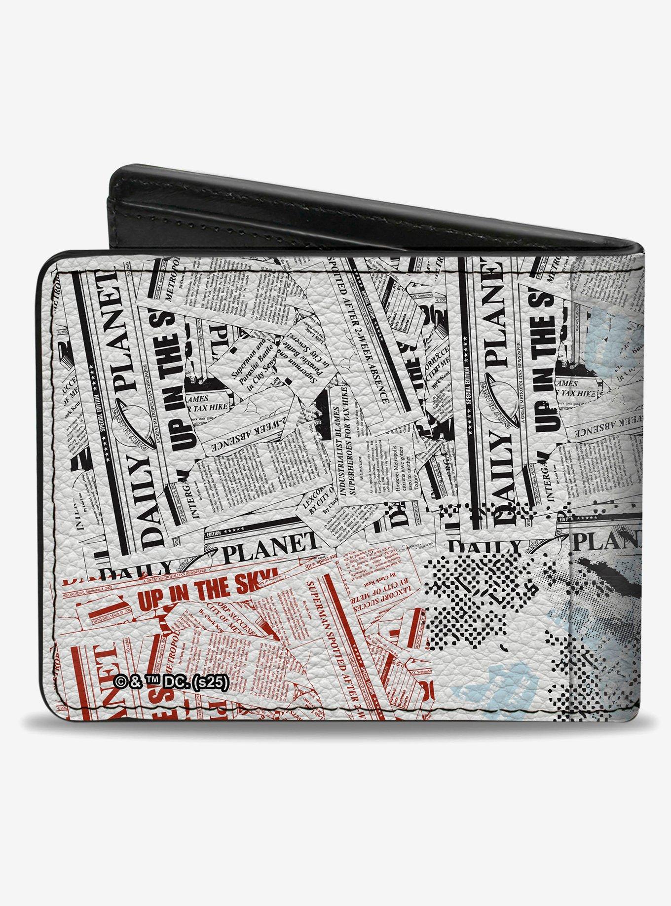 DC Comics Supergirl Pose Daily Planet Collage Multi Bifold Wallet