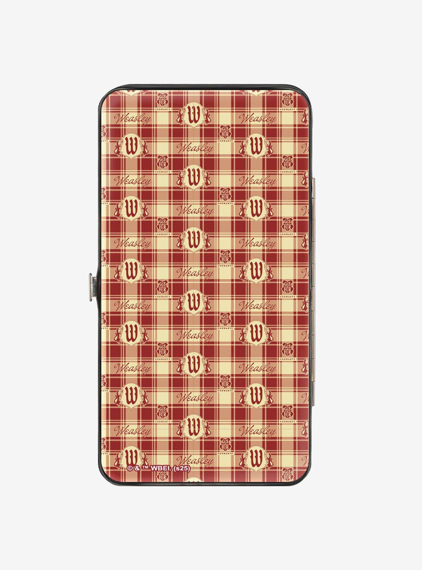 Harry Potter The Burrow Weasley House Crest Plaid Hinged Wallet, , hi-res
