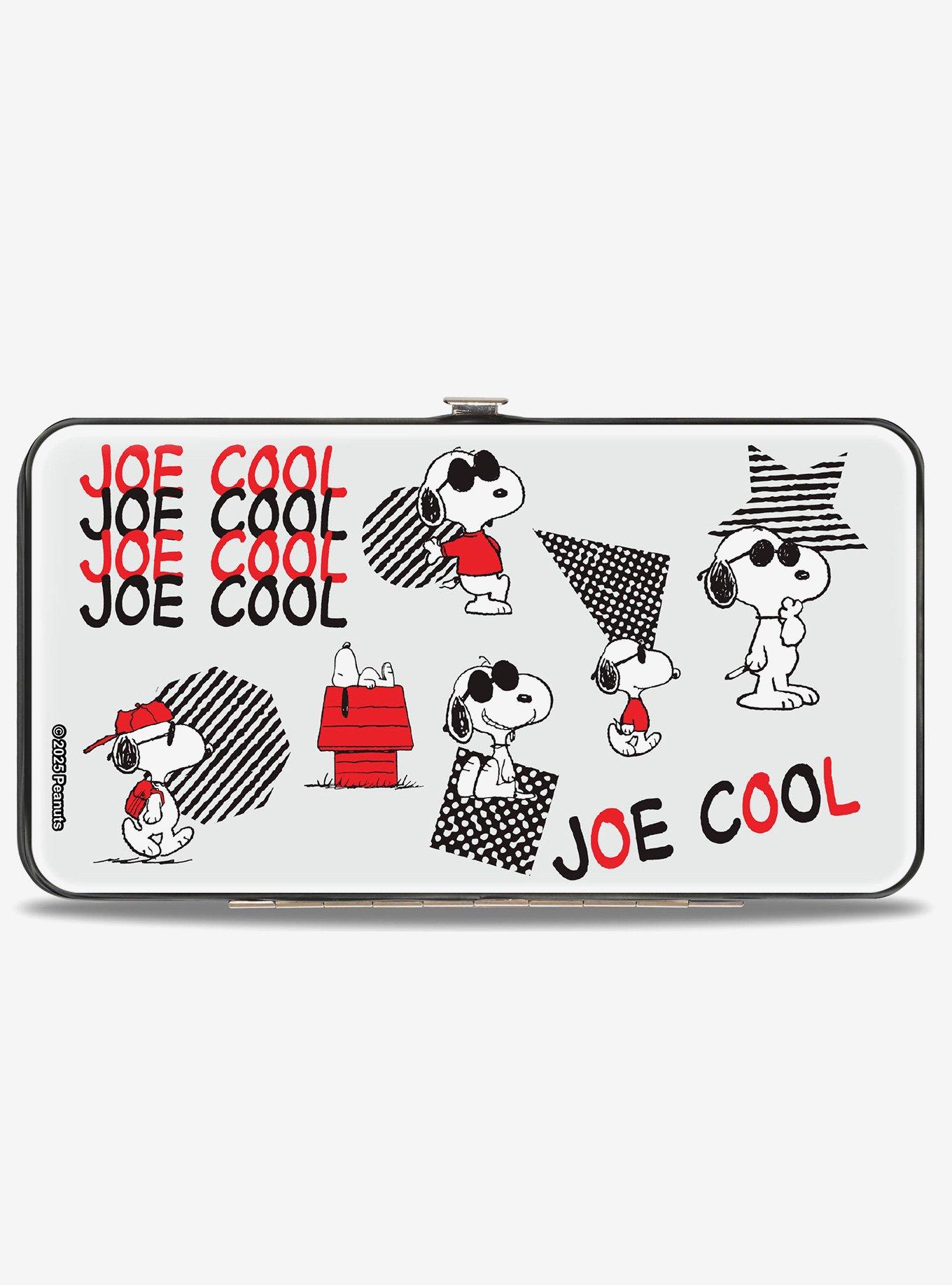 Peanuts Joe Cool Snoopy Poses and Text Hinged Wallet, , hi-res