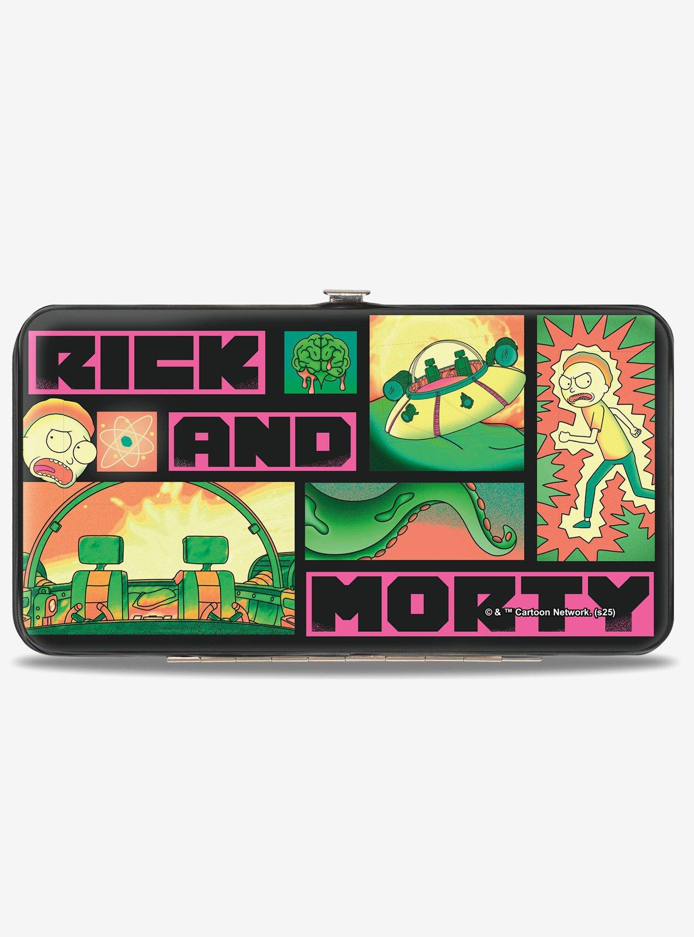 Rick and Morty Text Blocks and Scenes Multi Hinged Wallet, , hi-res