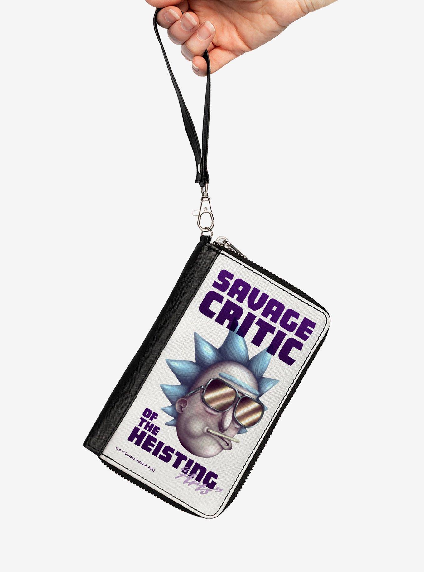 Rick and Morty Savage Critic of the Heisting Arts Pose Zip Around Wallet, , hi-res