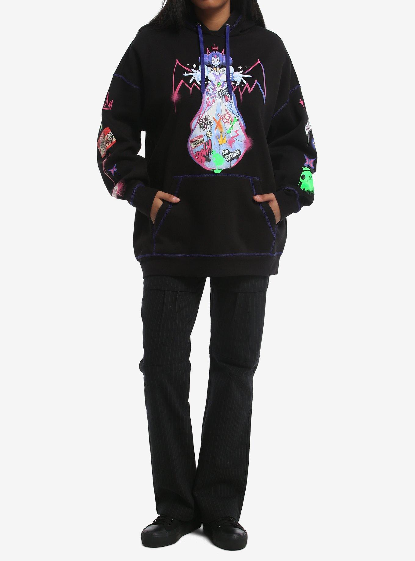 Knights Of Guinevere Graffiti Girls Oversized Hoodie, MULTI, alternate - view 3