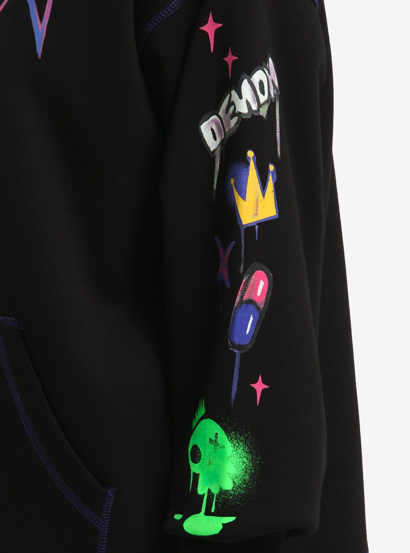 Knights Of Guinevere Graffiti Girls Oversized Hoodie, MULTI, alternate - view 4