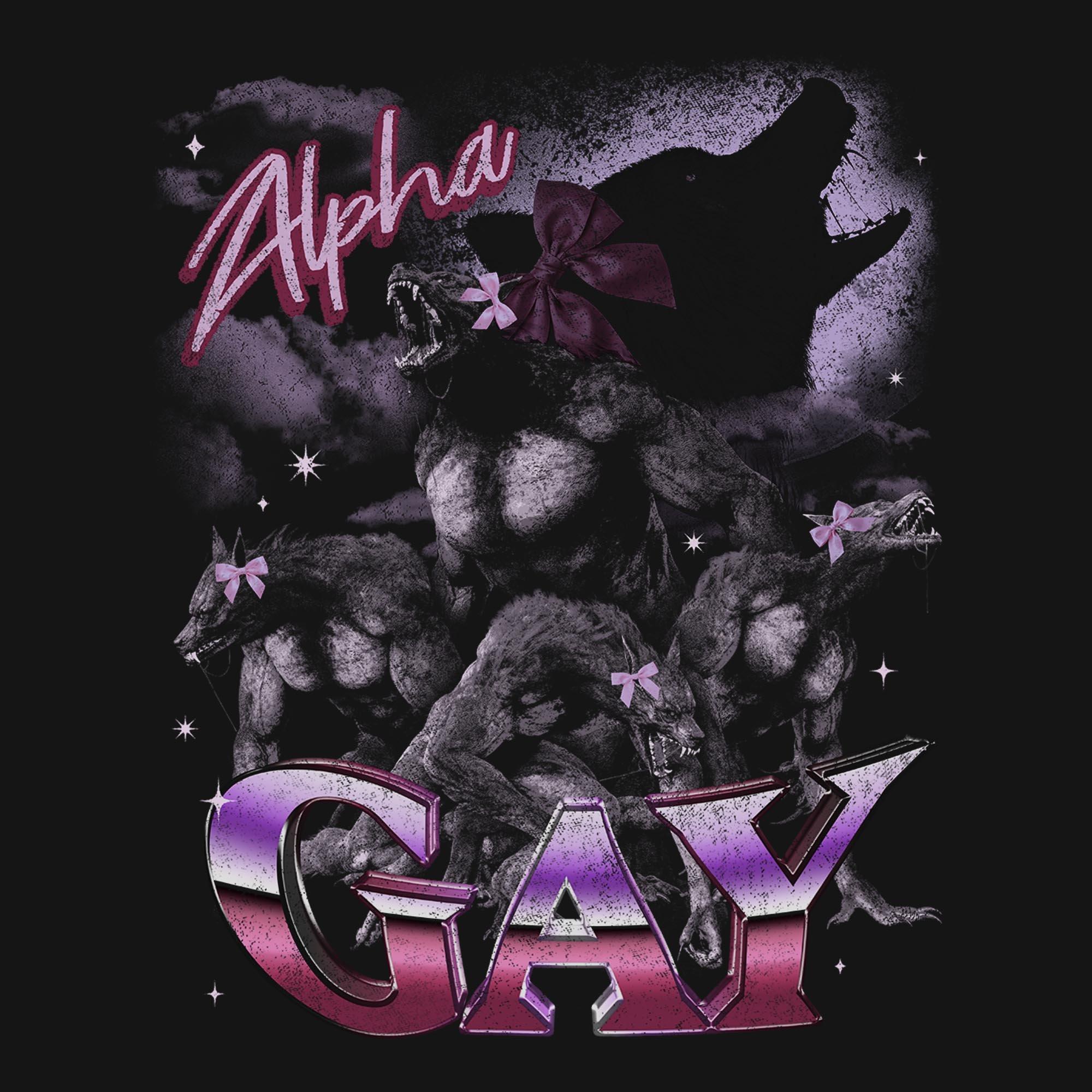 Alpha Gay Pride Girls Oversized Sweatshirt Hot Topic Exclusive, , hi-res