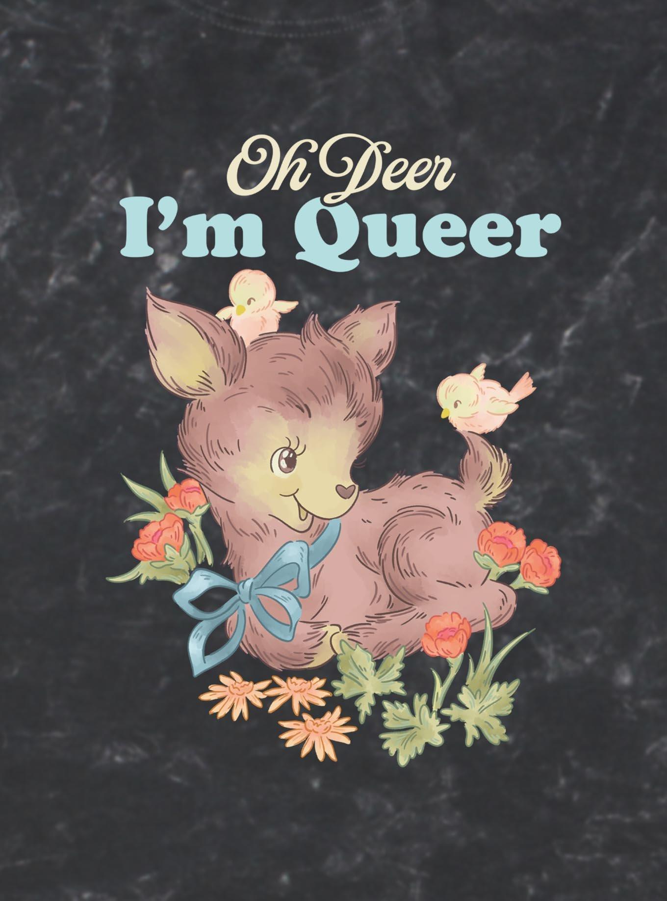 Queer Deer Mineral Wash T-Shirt BoxLunch Exclusive, , hi-res