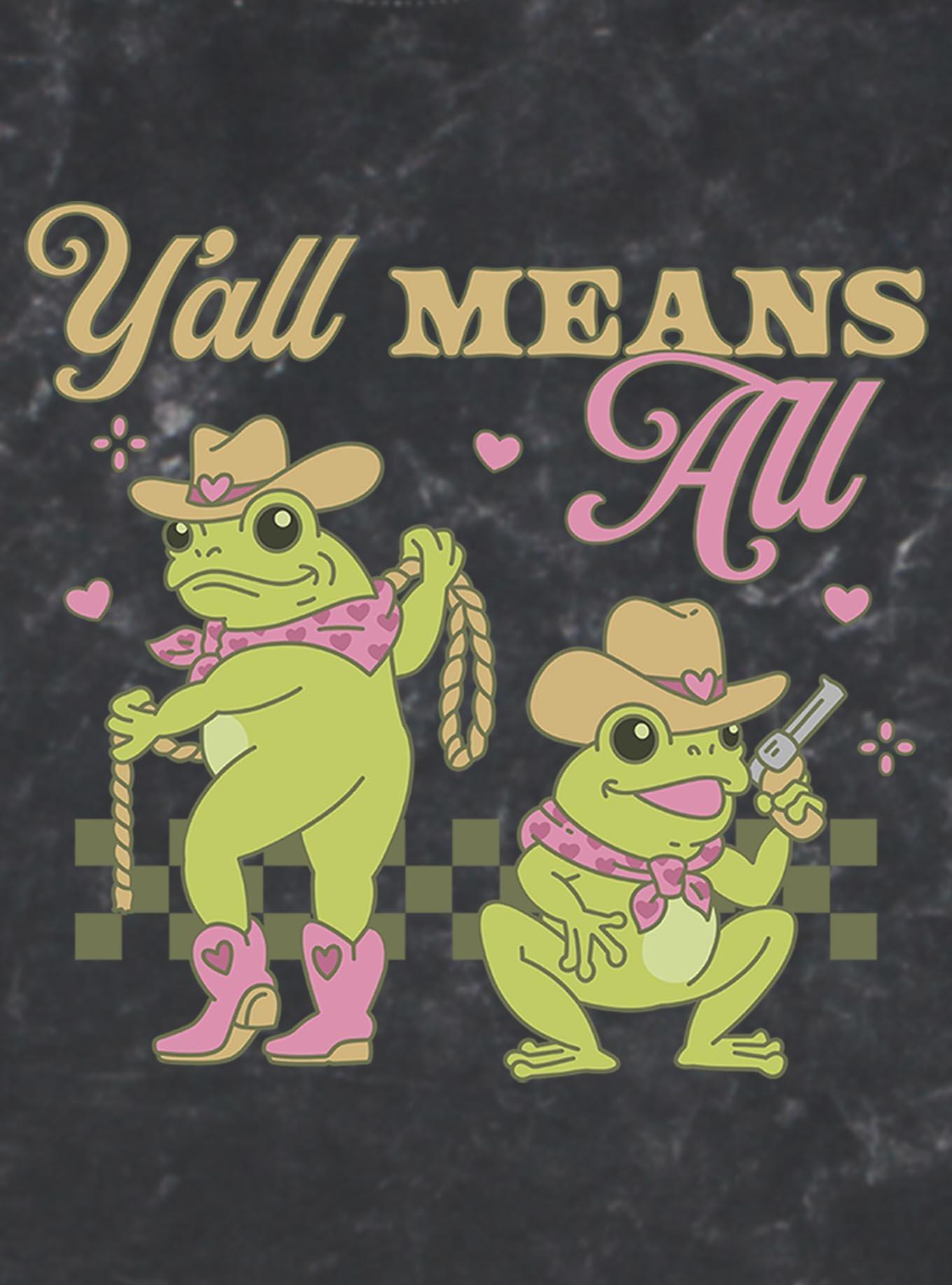 Y?all Means All Western Frogs Pride Mineral Wash T-Shirt BoxLunch Exclusive, , hi-res