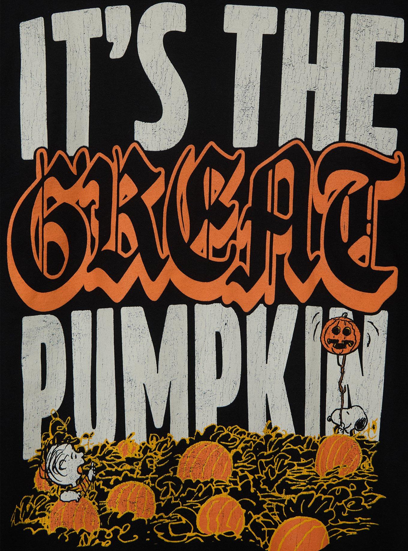 Peanuts It's the Great Pumpkin, Charlie Brown Puff Print T-Shirt - BoxLunch Exclusive, BLACK, alternate - view 4