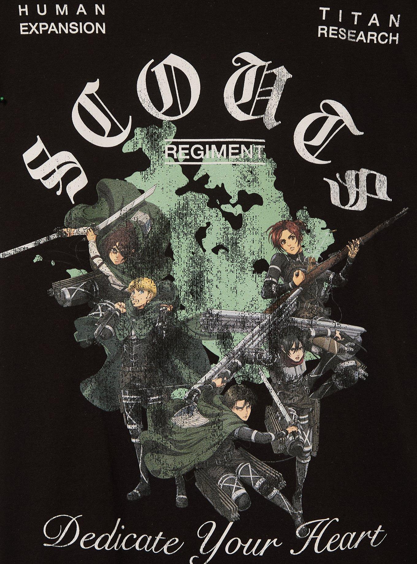 Attack on Titan Scout Regiment T-Shirt - BoxLunch Exclusive, BLACK, alternate - view 3