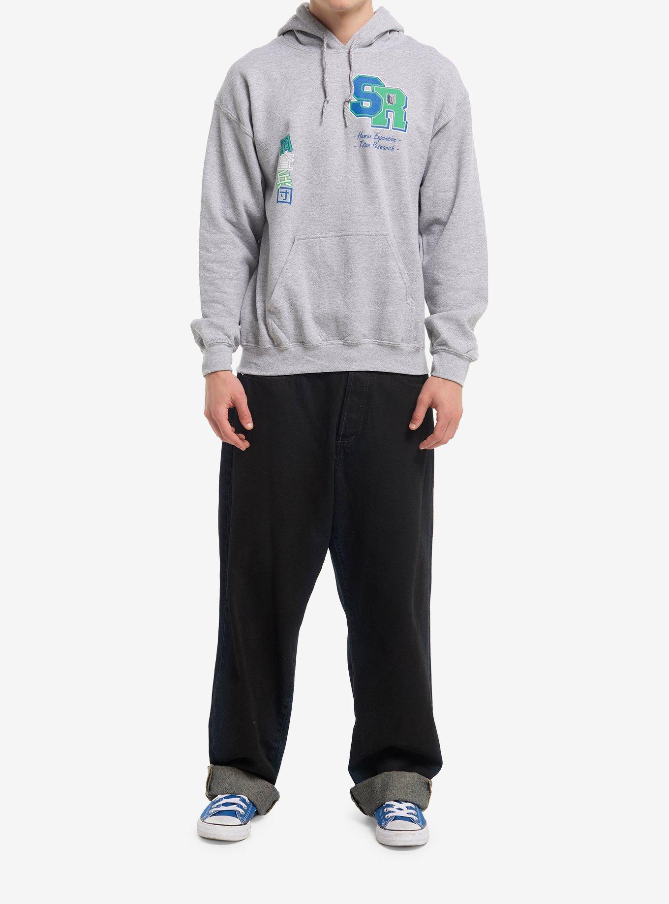Attack On Titan Scout Regiment Icons Hoodie, HEATHER GREY, alternate - view 3