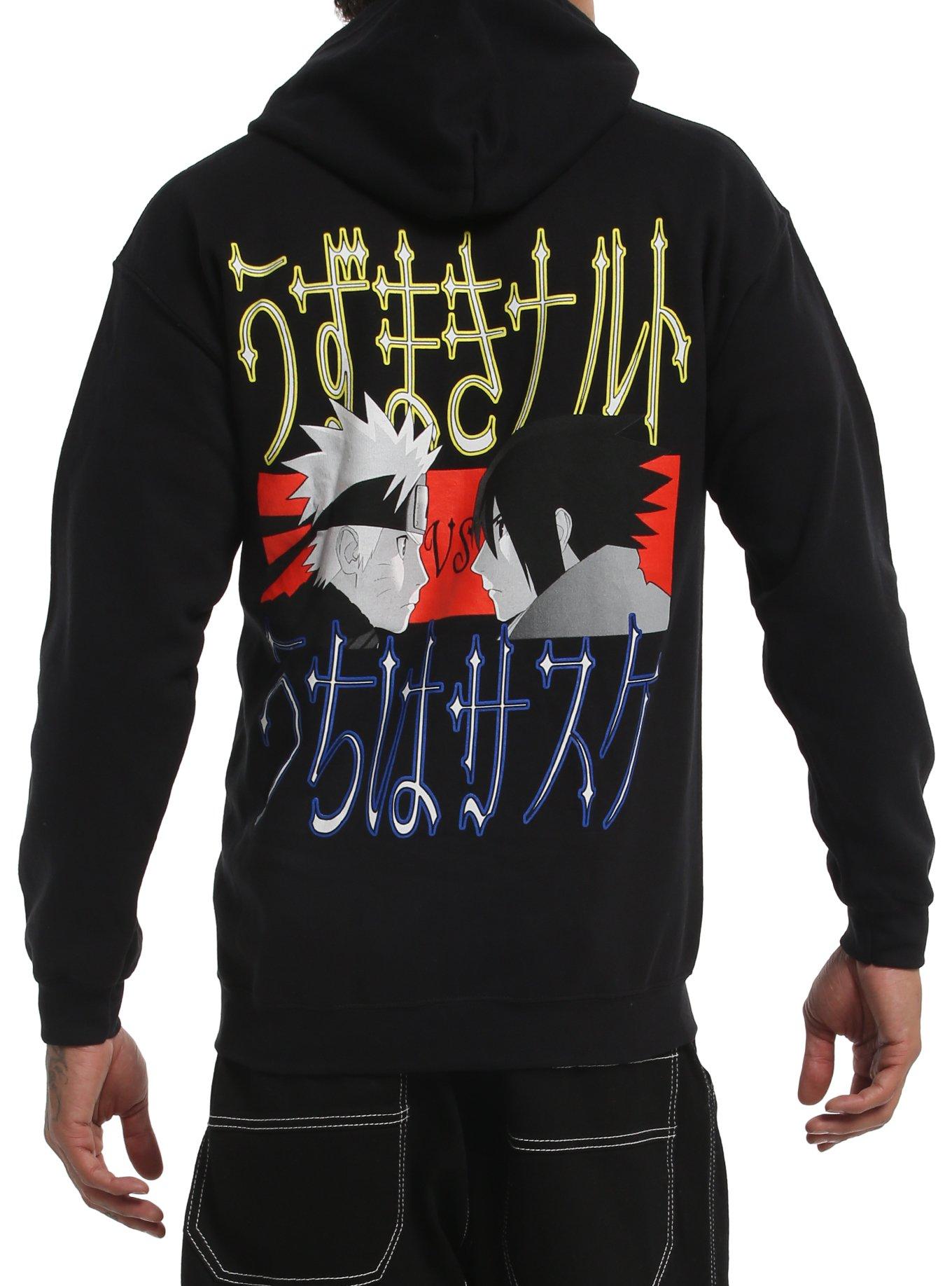 Naruto Shippuden Naruto Vs. Sasuke Hoodie, BLACK, alternate - view 2