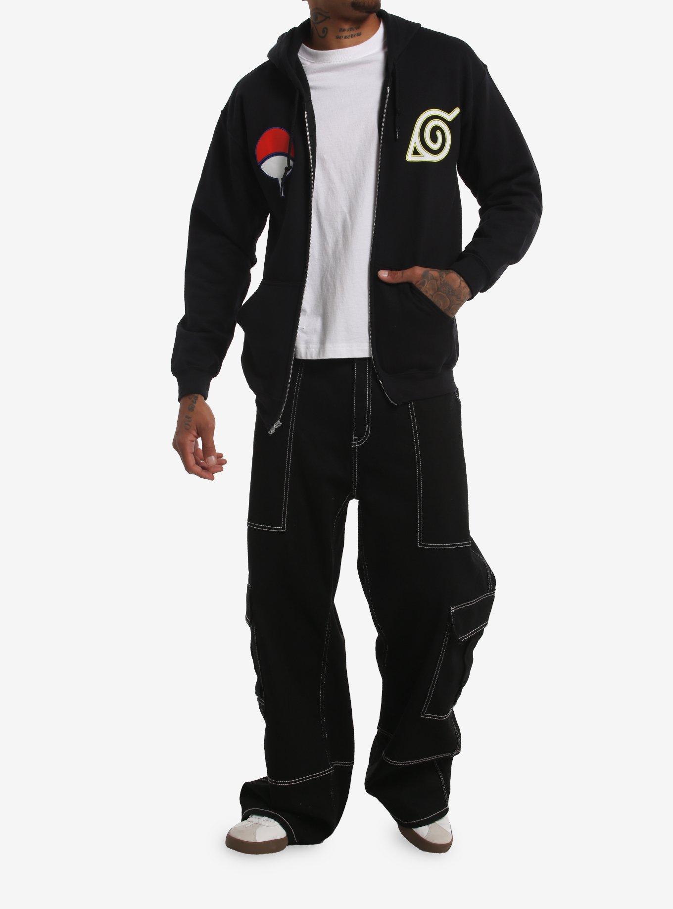 Naruto Shippuden Naruto Vs. Sasuke Hoodie, BLACK, alternate - view 3