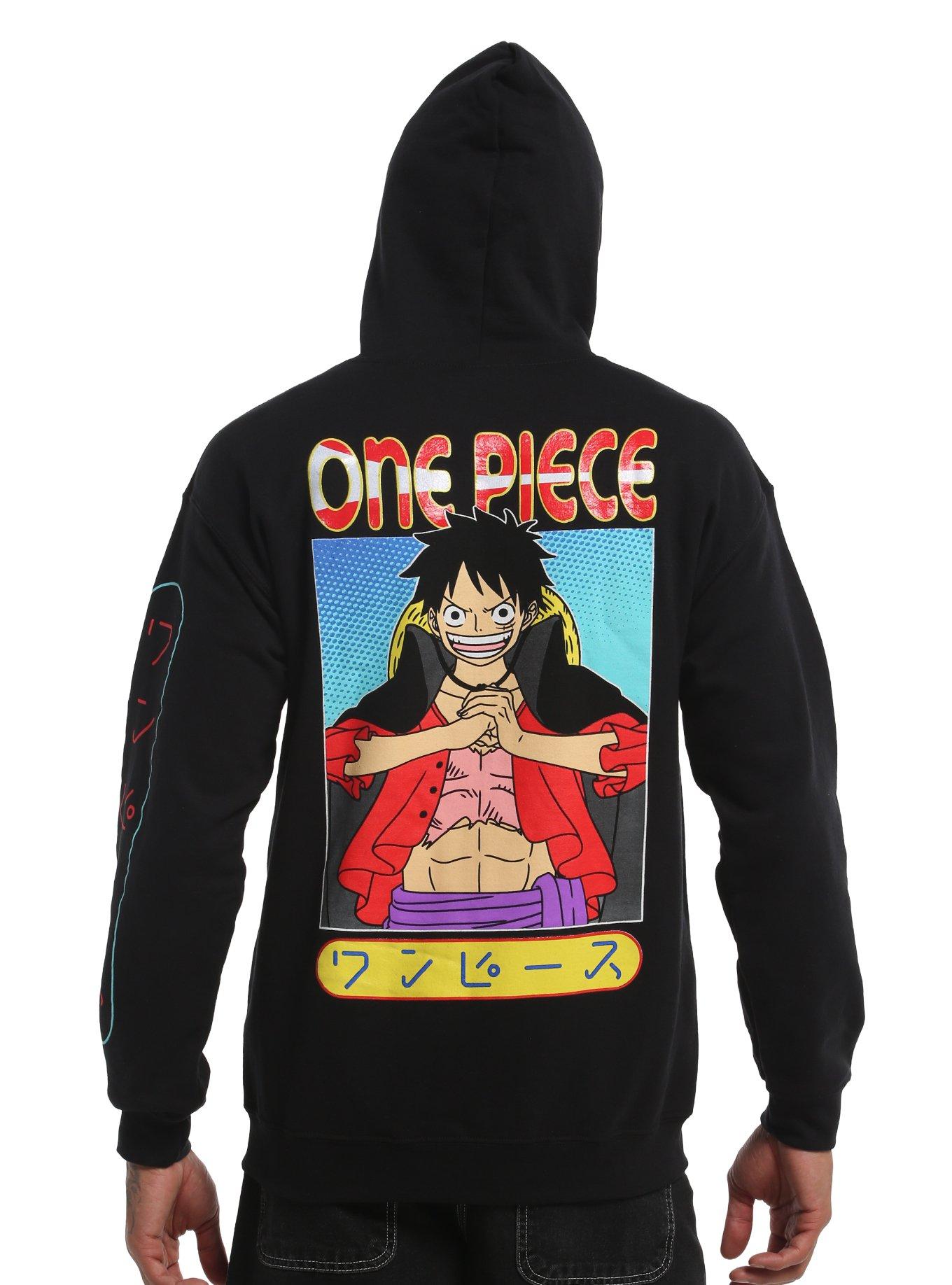 One Piece Luffy Portrait Hoodie, BLACK, alternate - view 2