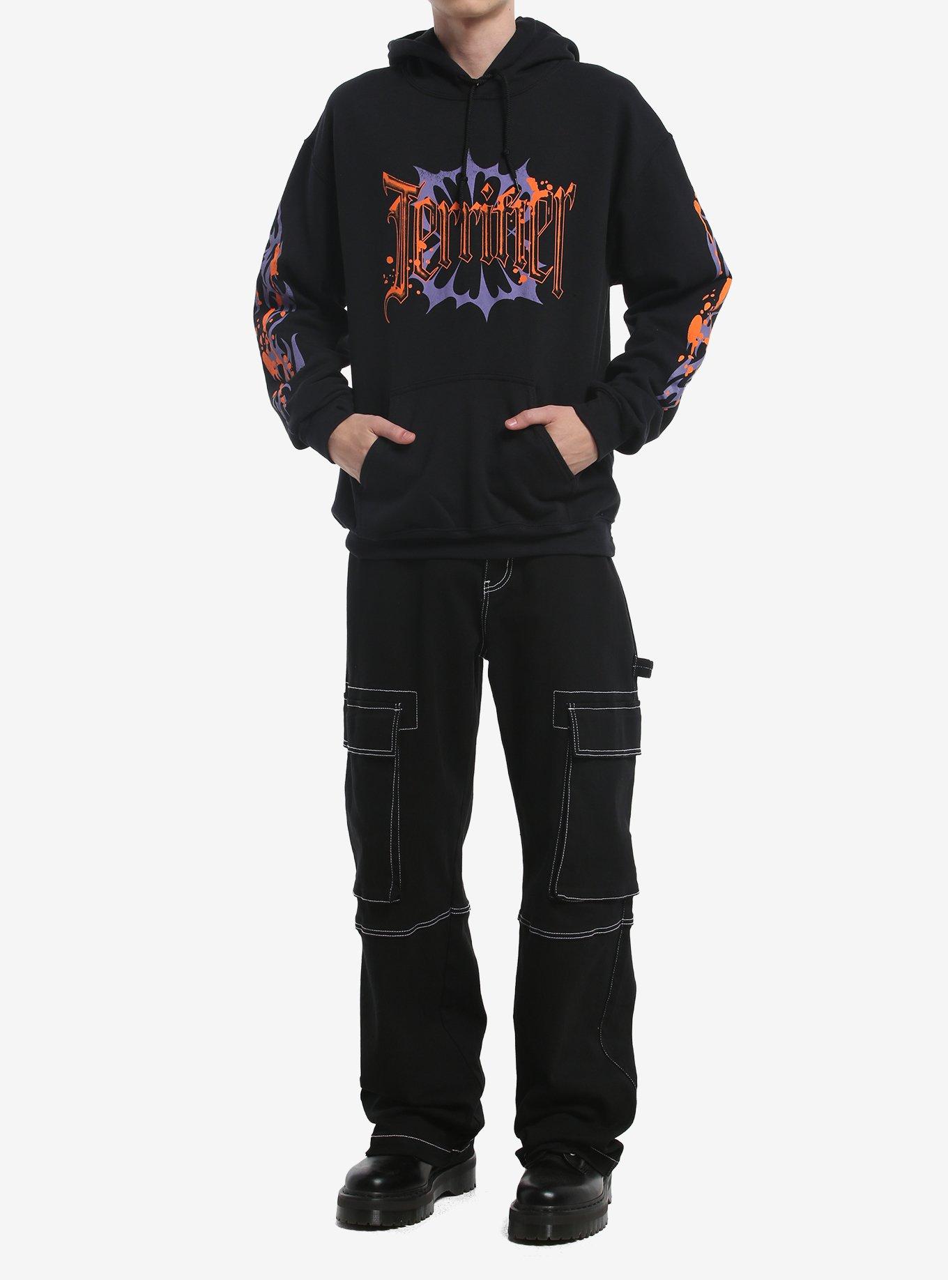 Terrifier Art The Clown Cyber Sigil Hoodie, BLACK, alternate - view 3