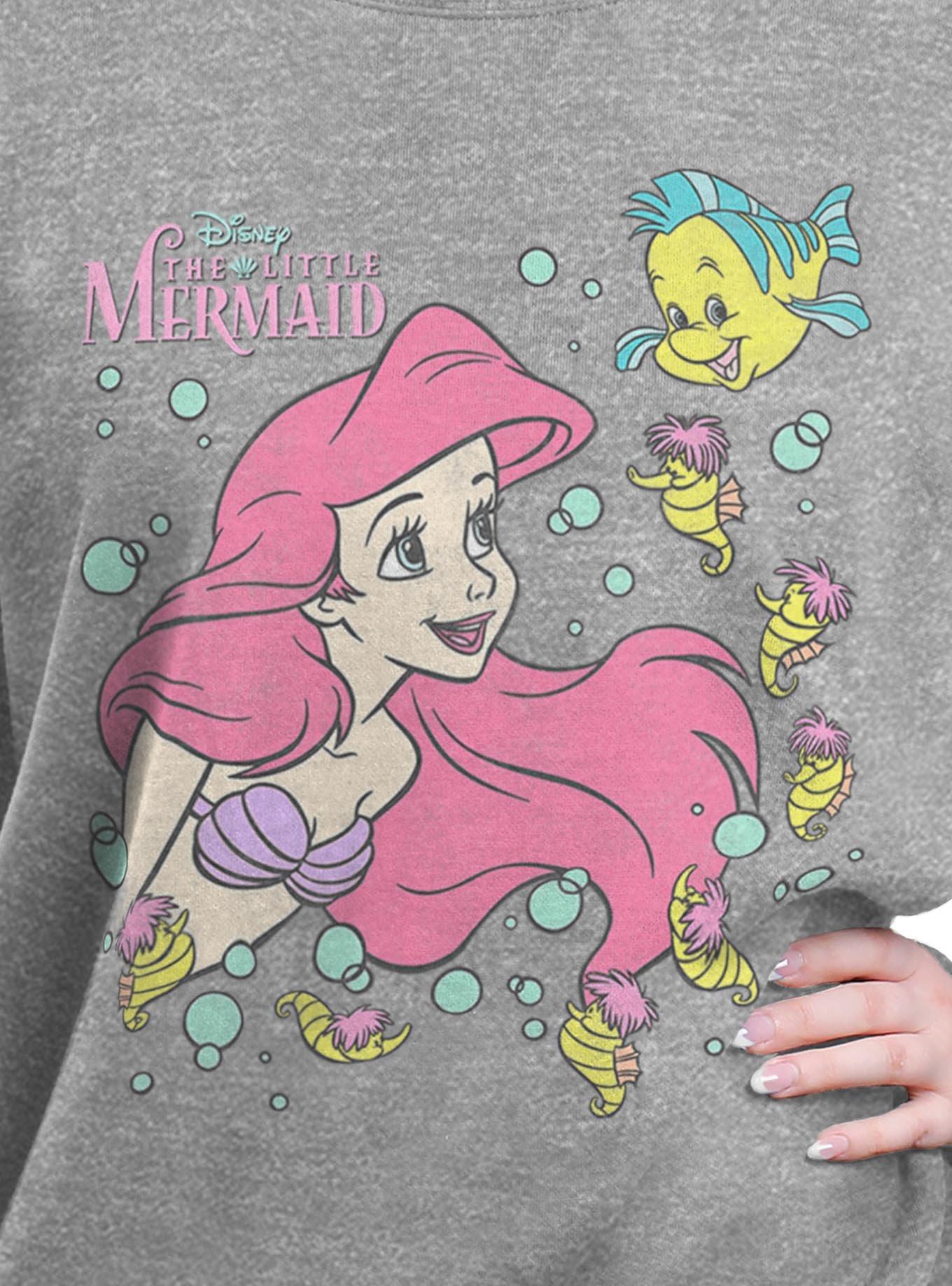 Disney The Little Mermaid Ariel N Friends Womens Oversized Sweatshirt, , hi-res