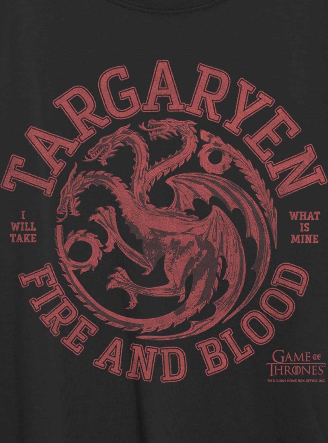 Game Of Thrones Collegiate Targaryen Womens Oversized T-Shirt, , hi-res