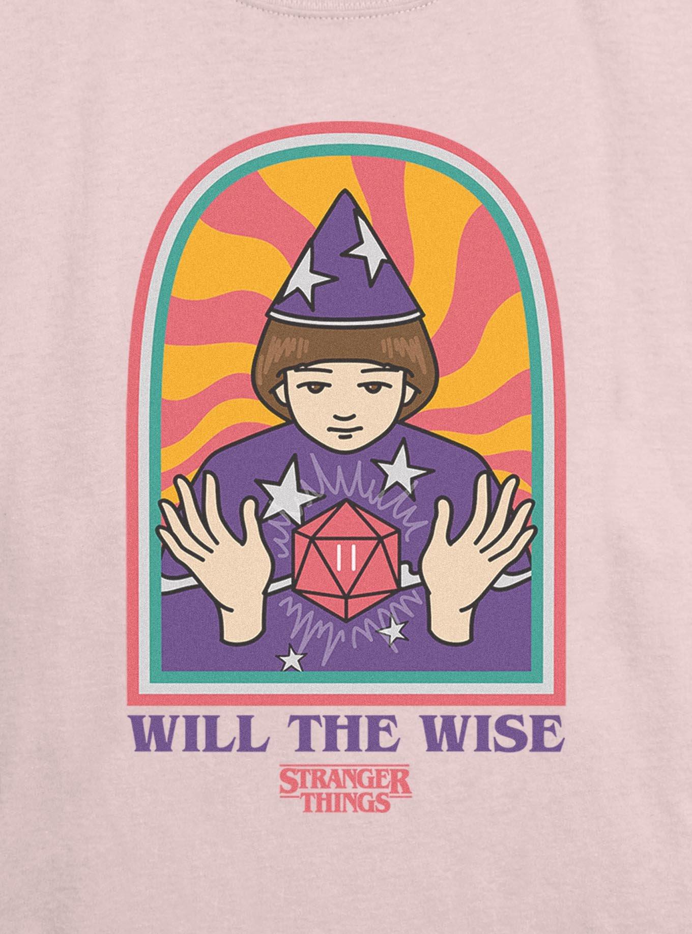 Stranger Things St Wise Will Womens Skimmer Tee, BLUSH, alternate - view 2