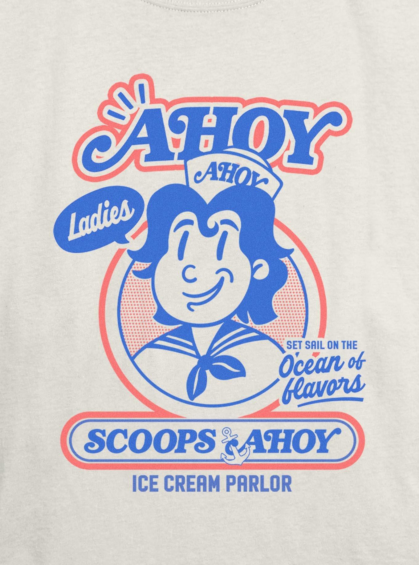 Stranger Things Retro Ahoy Badge Womens Skimmer Tee