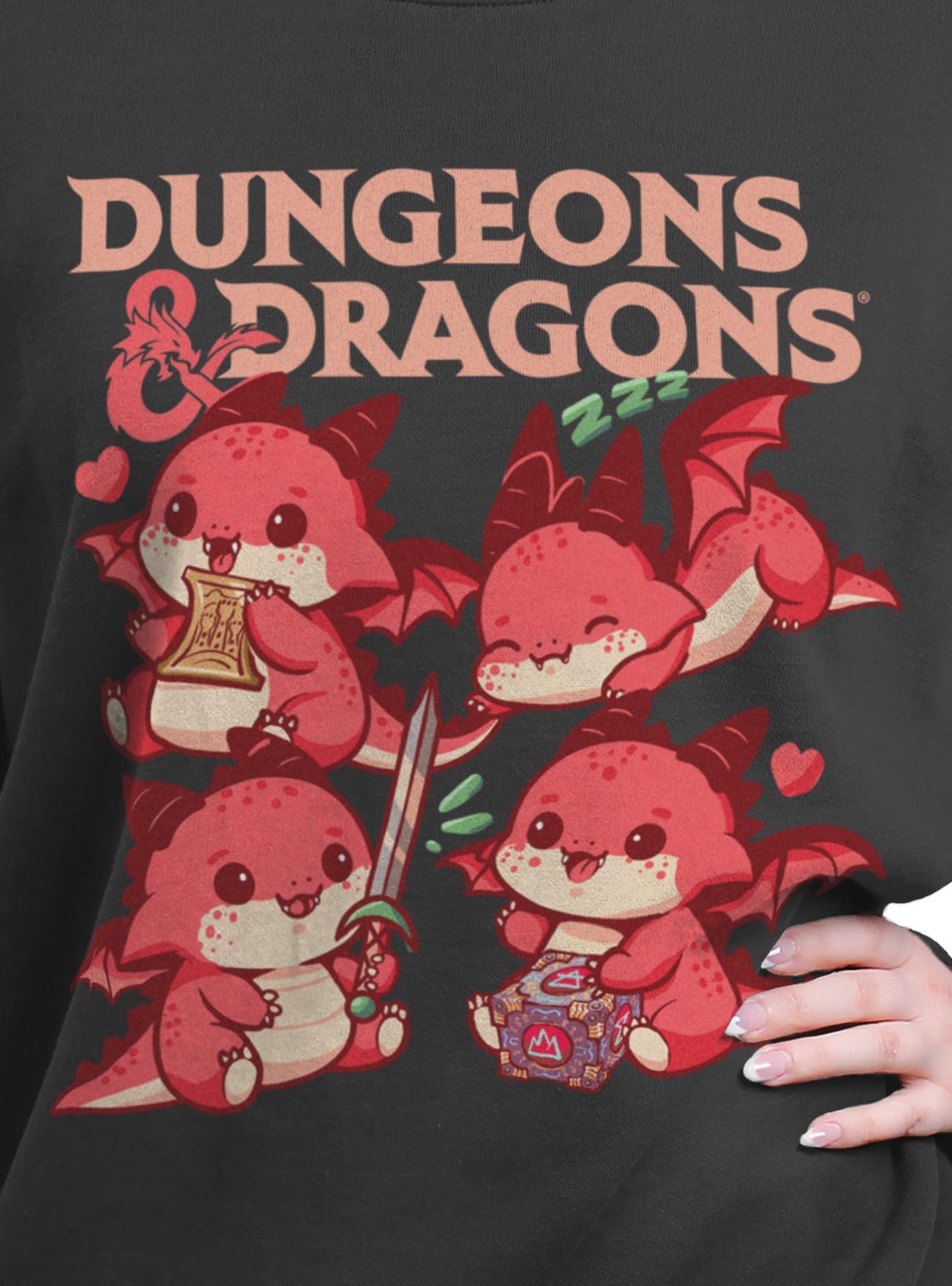 Dungeons & Dragons Dragon Cutes Womens Oversized Sweatshirt, , hi-res