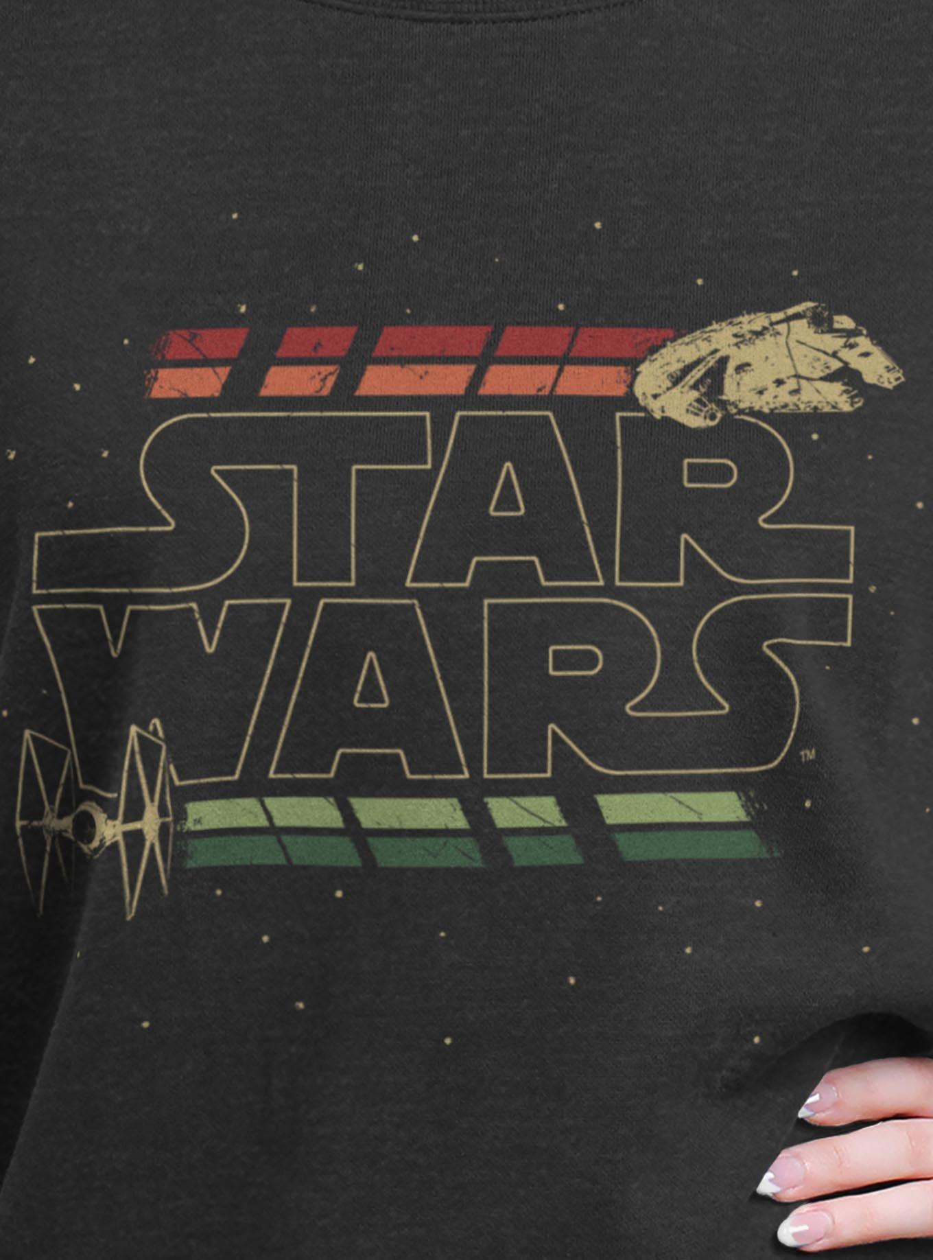 Disney Star Wars Retro Wars Womens Oversized Sweatshirt, , hi-res