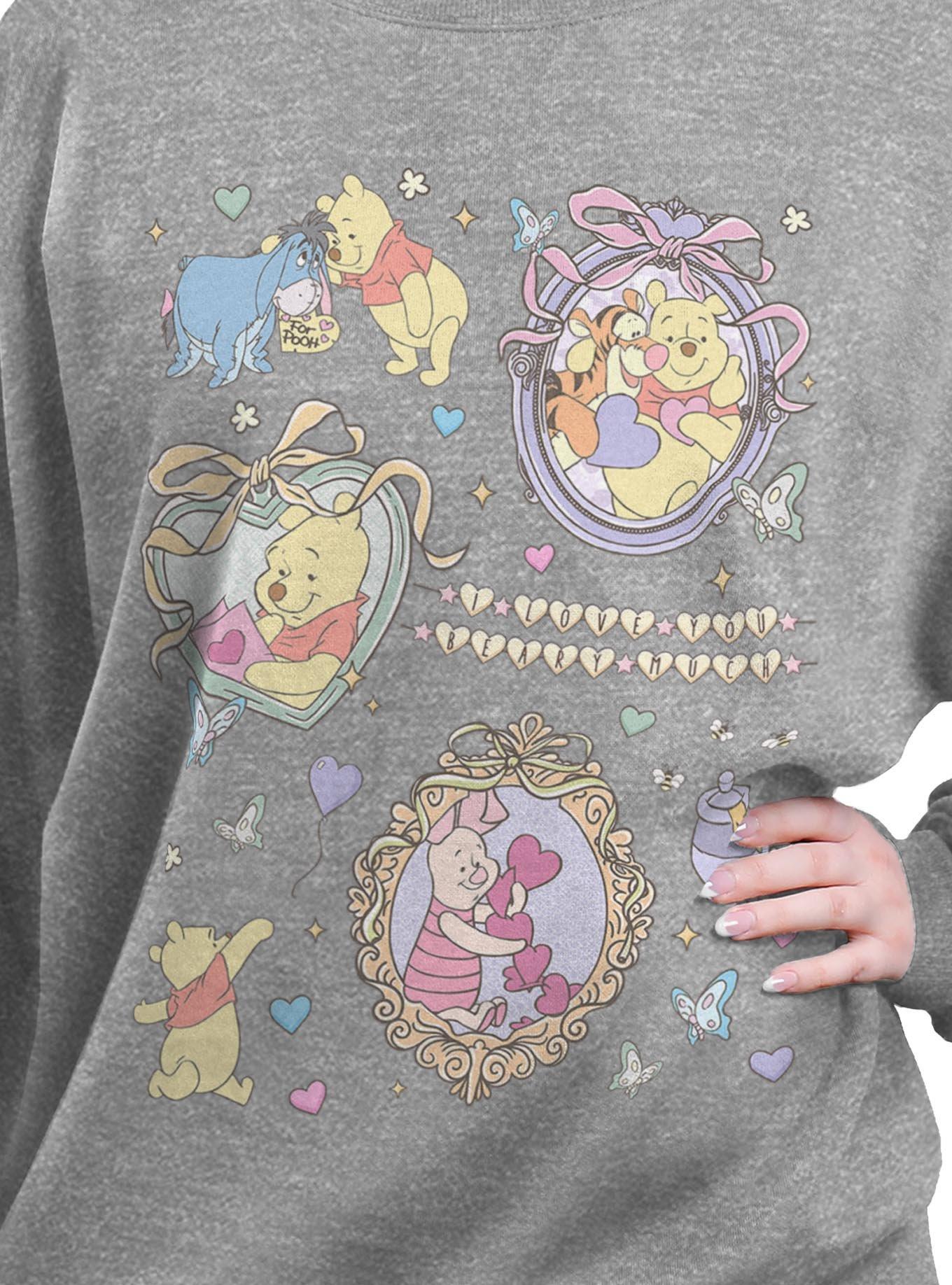 Disney Winnie The Pooh Friendship Collage Womens Oversized Sweatshirt